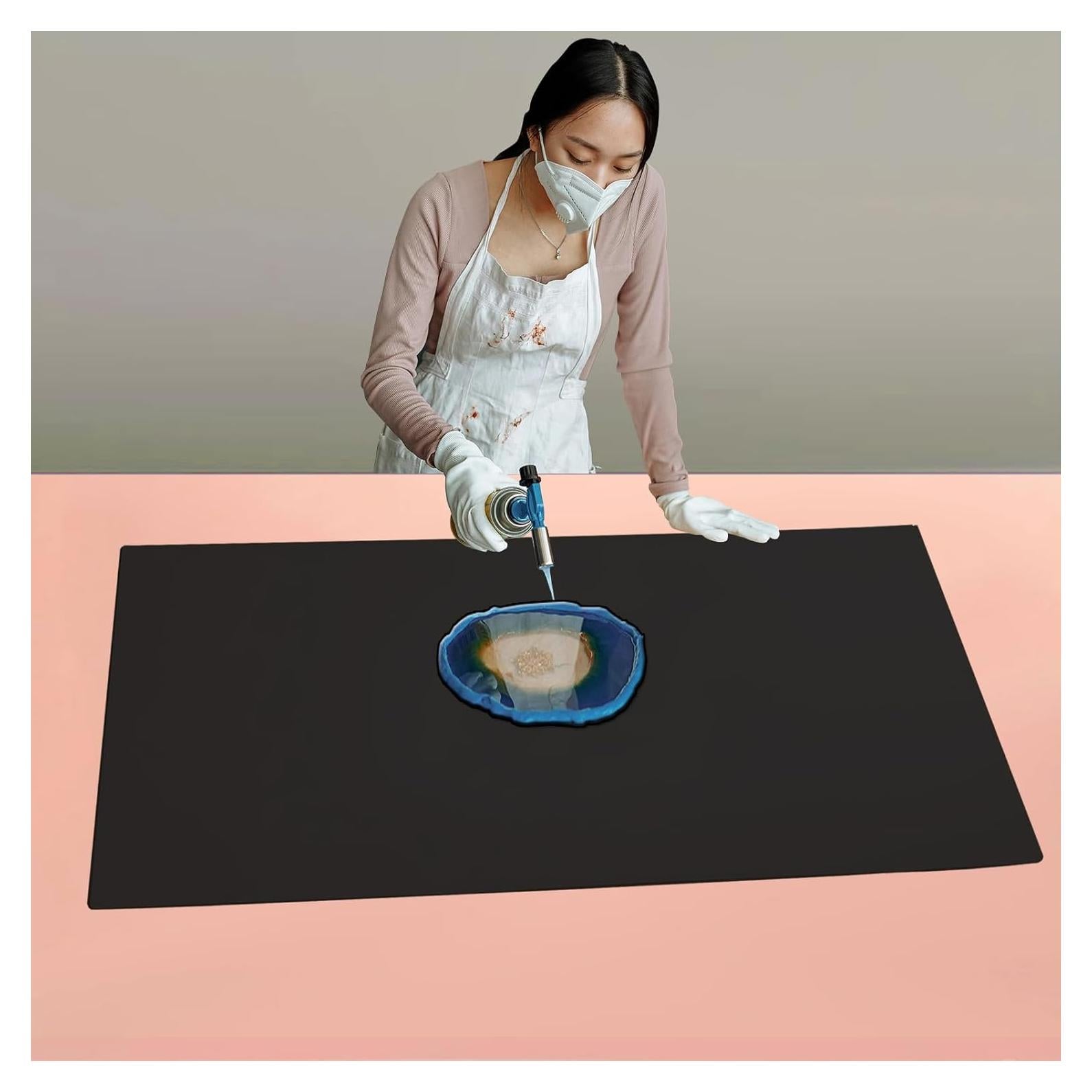 Alfombrilla de Silicona Antiadherente Miidqua 91.4x61cm Negra