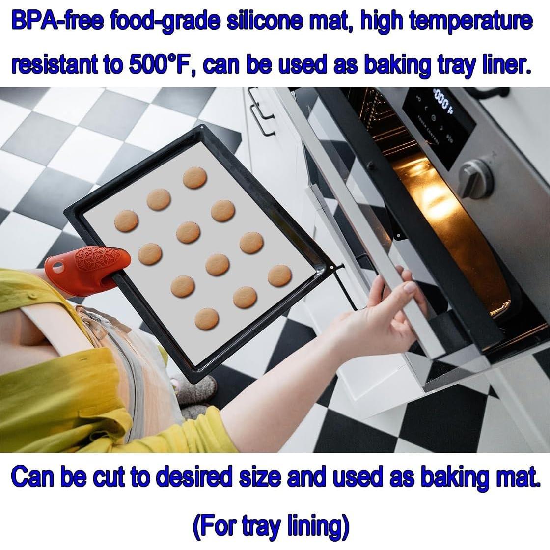 Alfombrilla de Silicona Antiadherente Miidqua 91.4x61cm Negra