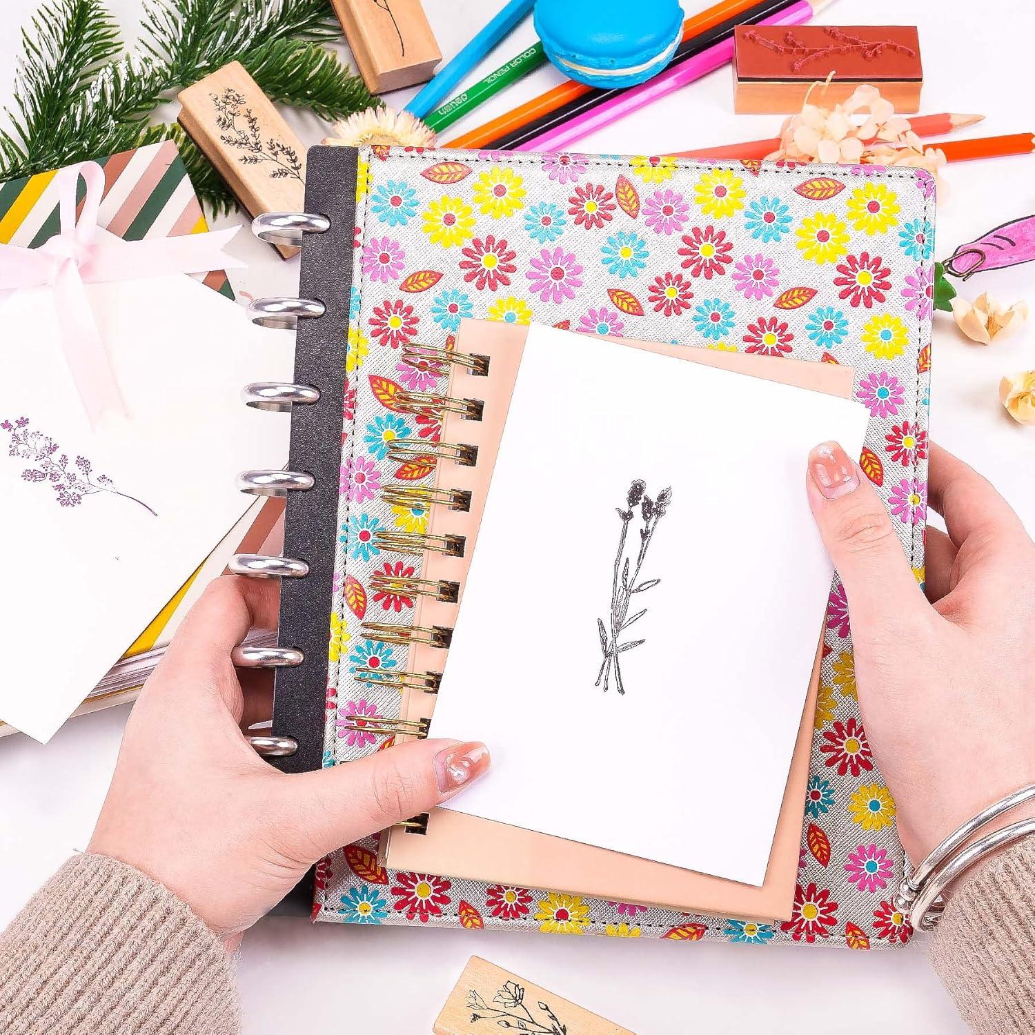 Set de 8 Sellos de Goma Rancco para Manualidades - Flores y Plantas