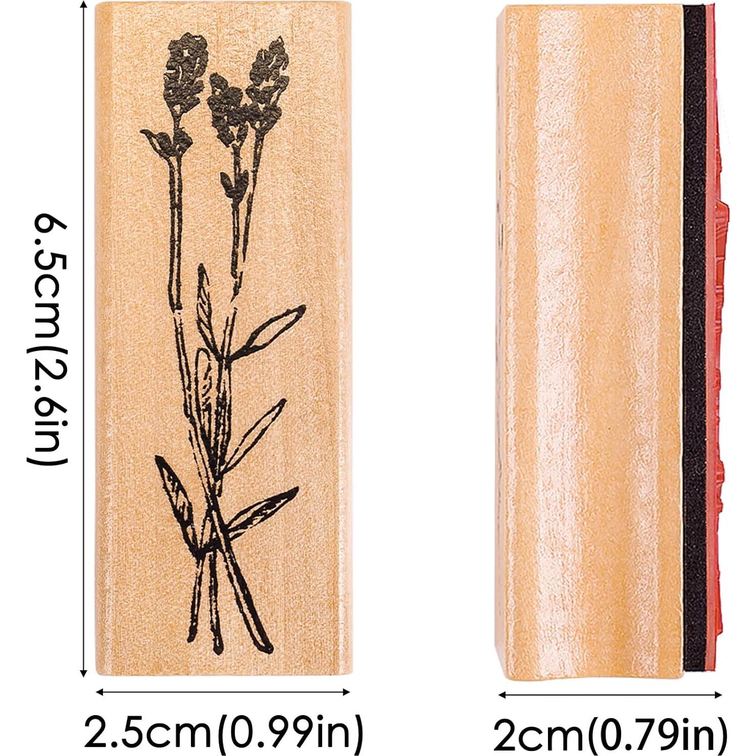 Set de 8 Sellos de Goma Rancco para Manualidades - Flores y Plantas