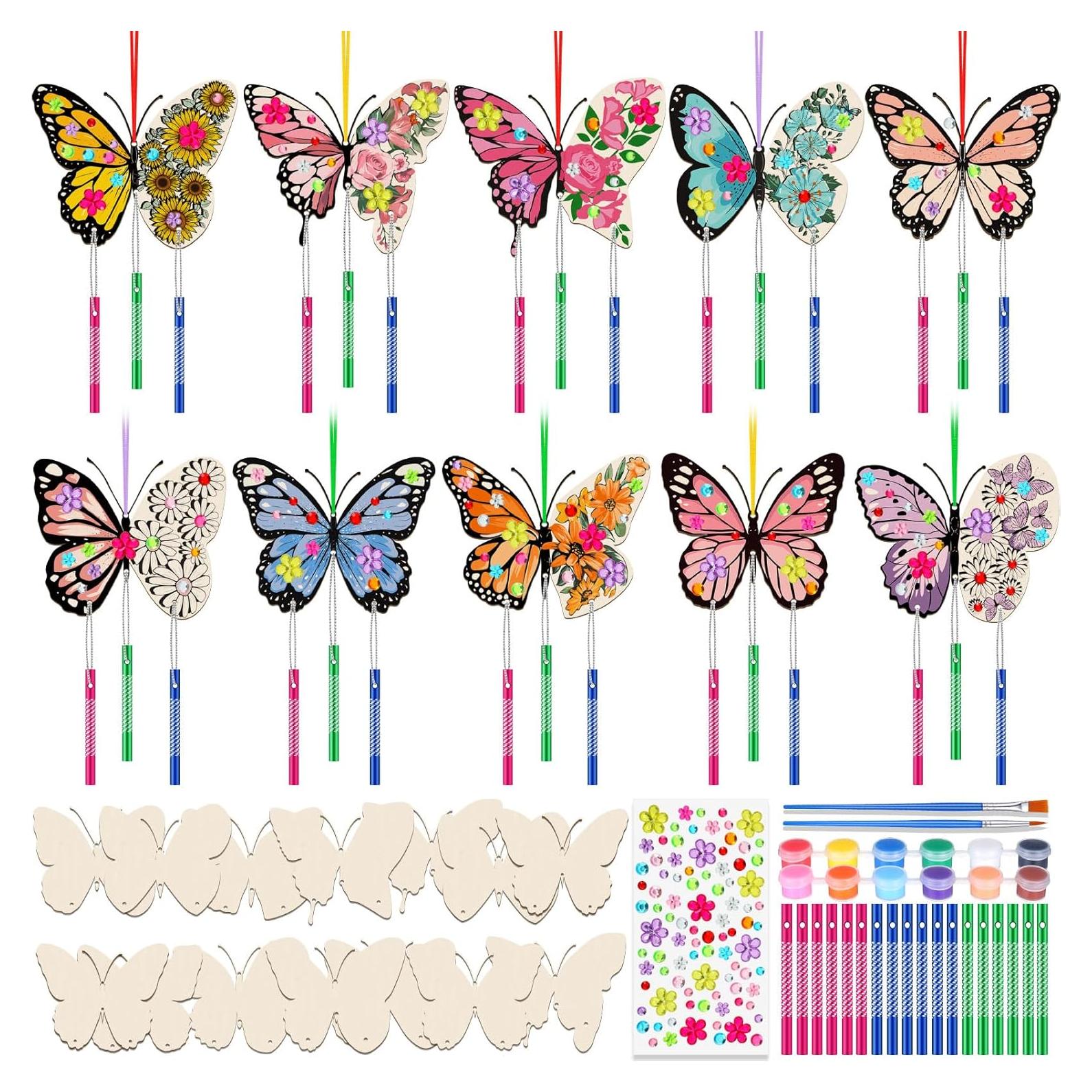 Kit de Campanas de Viento Colingmill 30 Piezas Mariposa DIY