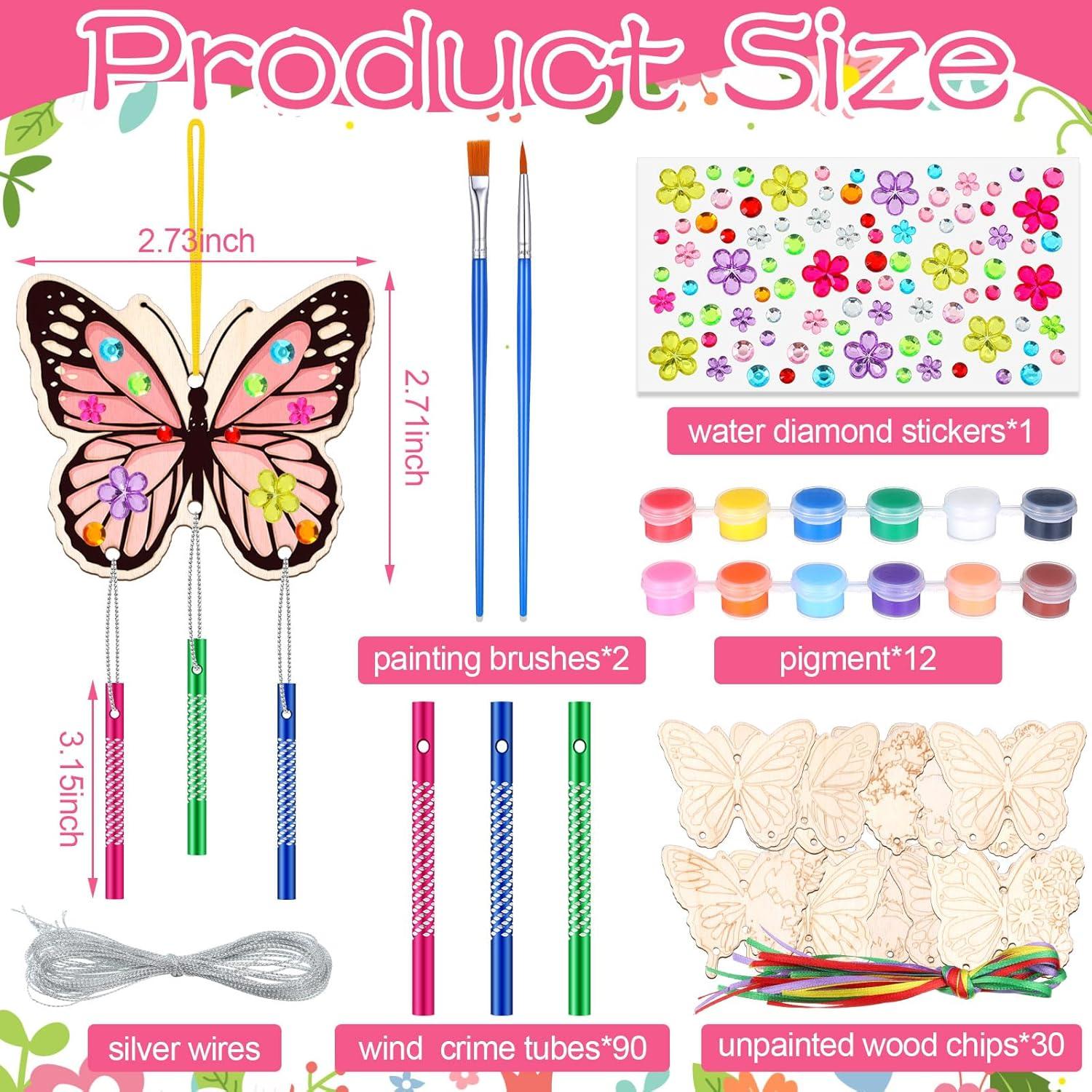 Kit de Campanas de Viento Colingmill 30 Piezas Mariposa DIY