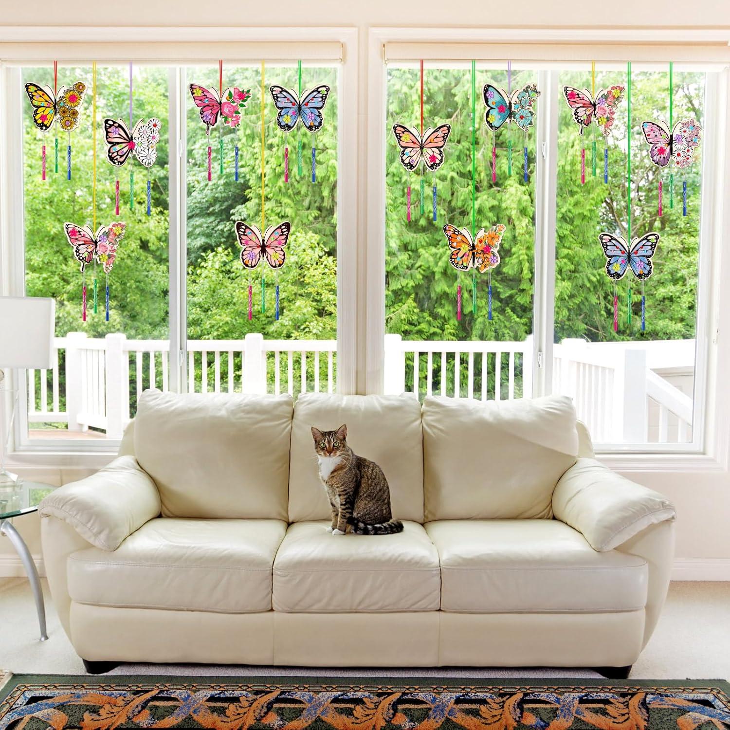 Kit de Campanas de Viento Colingmill 30 Piezas Mariposa DIY