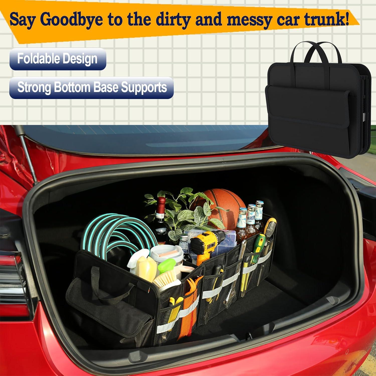 Organizador de Maletero THXEVER Plegable 67L Negro