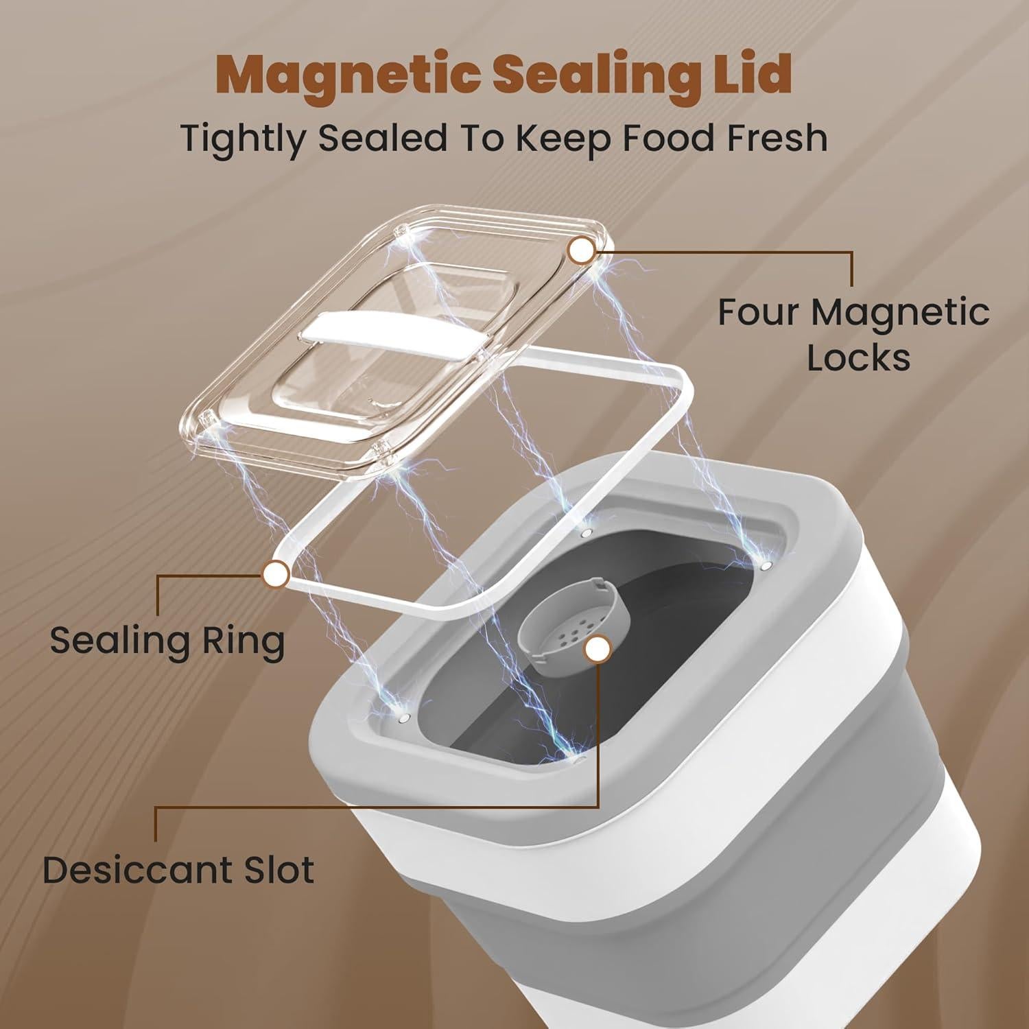 Contenedor de Almacenamiento de Comida para Perros DDMOMMY 5.9 kg Hermético Plegable