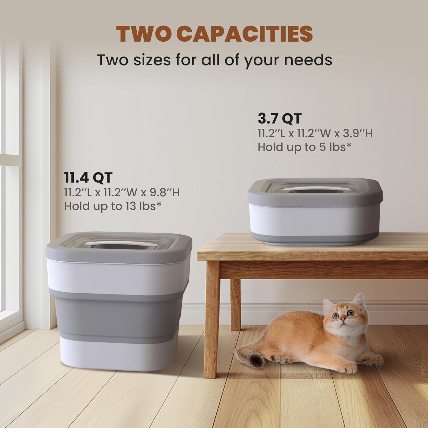 Contenedor de Almacenamiento de Comida para Perros DDMOMMY 5.9 kg Hermético Plegable