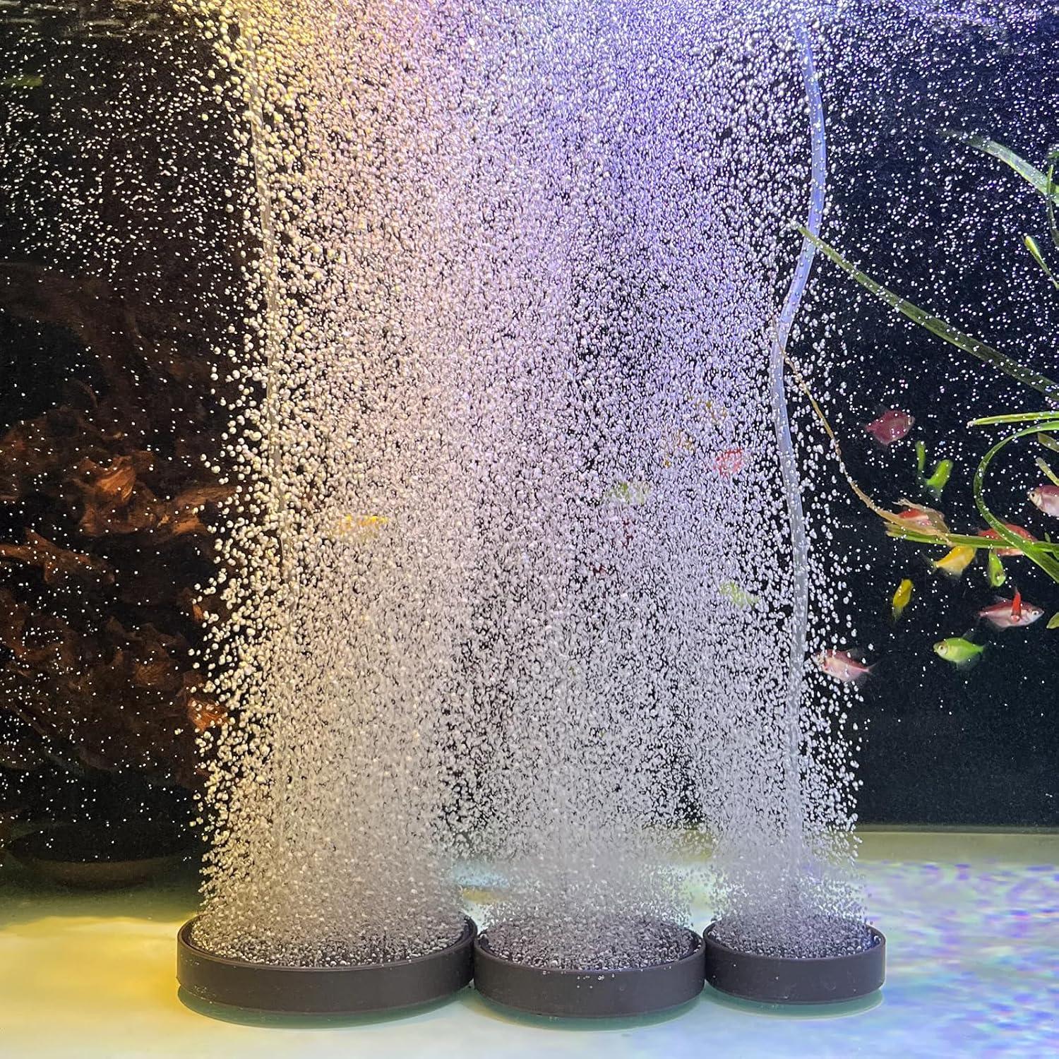 Difusor de oxígeno para acuario UPETTOOLS 8.1 cm, burbujas silenciosas