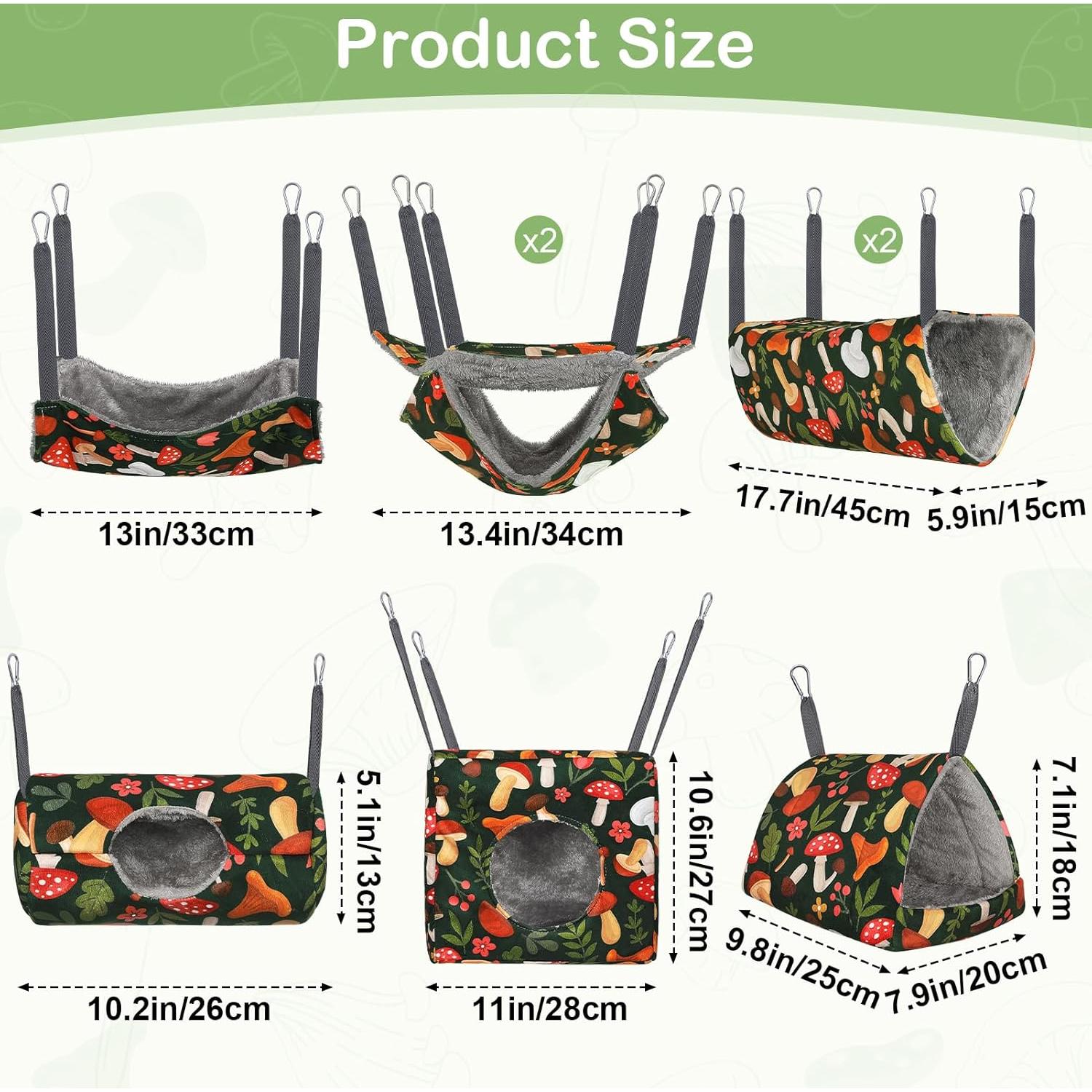 Hamaca para Hurones Hedgeink 8 Piezas Lavable 45x28cm