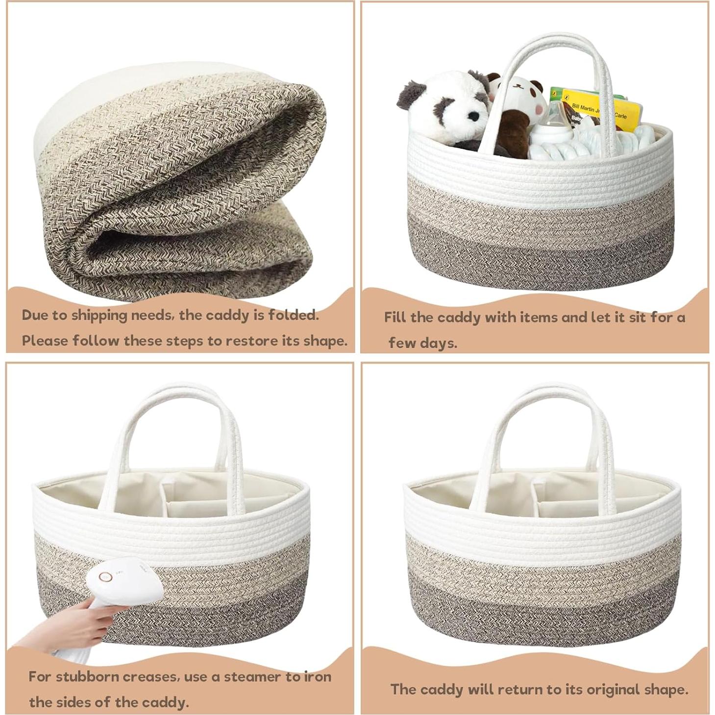 Organizador de Pañales Luxury Little Grande Algodón Marrón