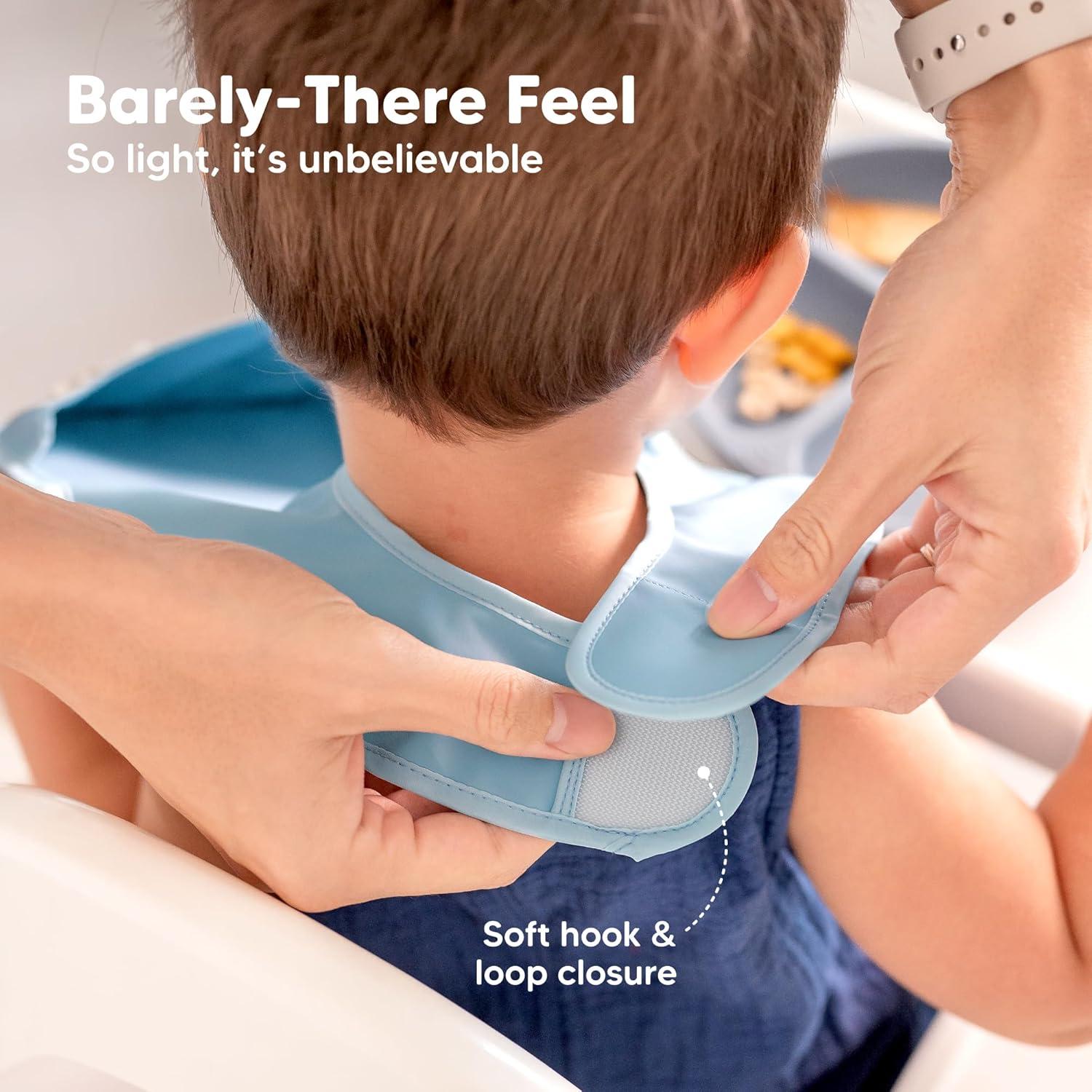 Paquete de 3 Baberos Impermeables KeaBabies para Bebés