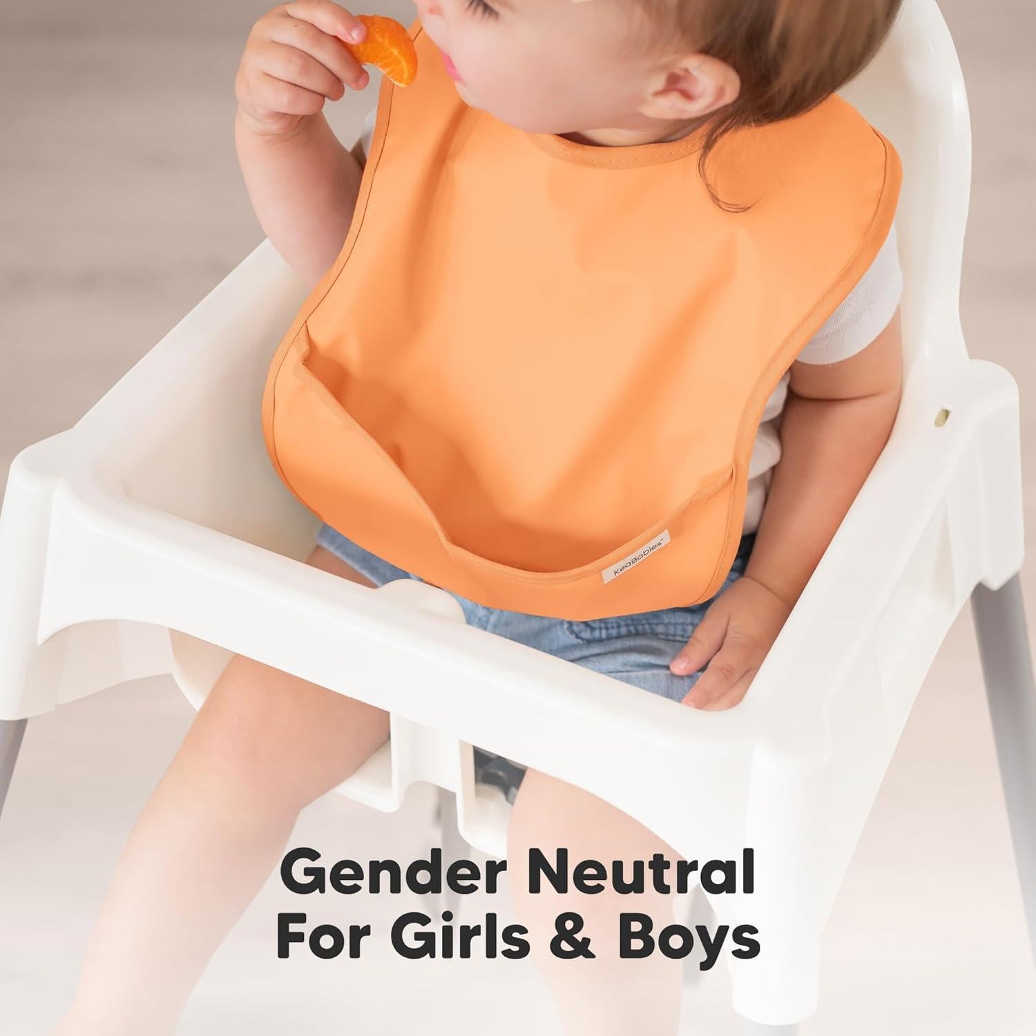 Paquete de 3 Baberos Impermeables KeaBabies para Bebés