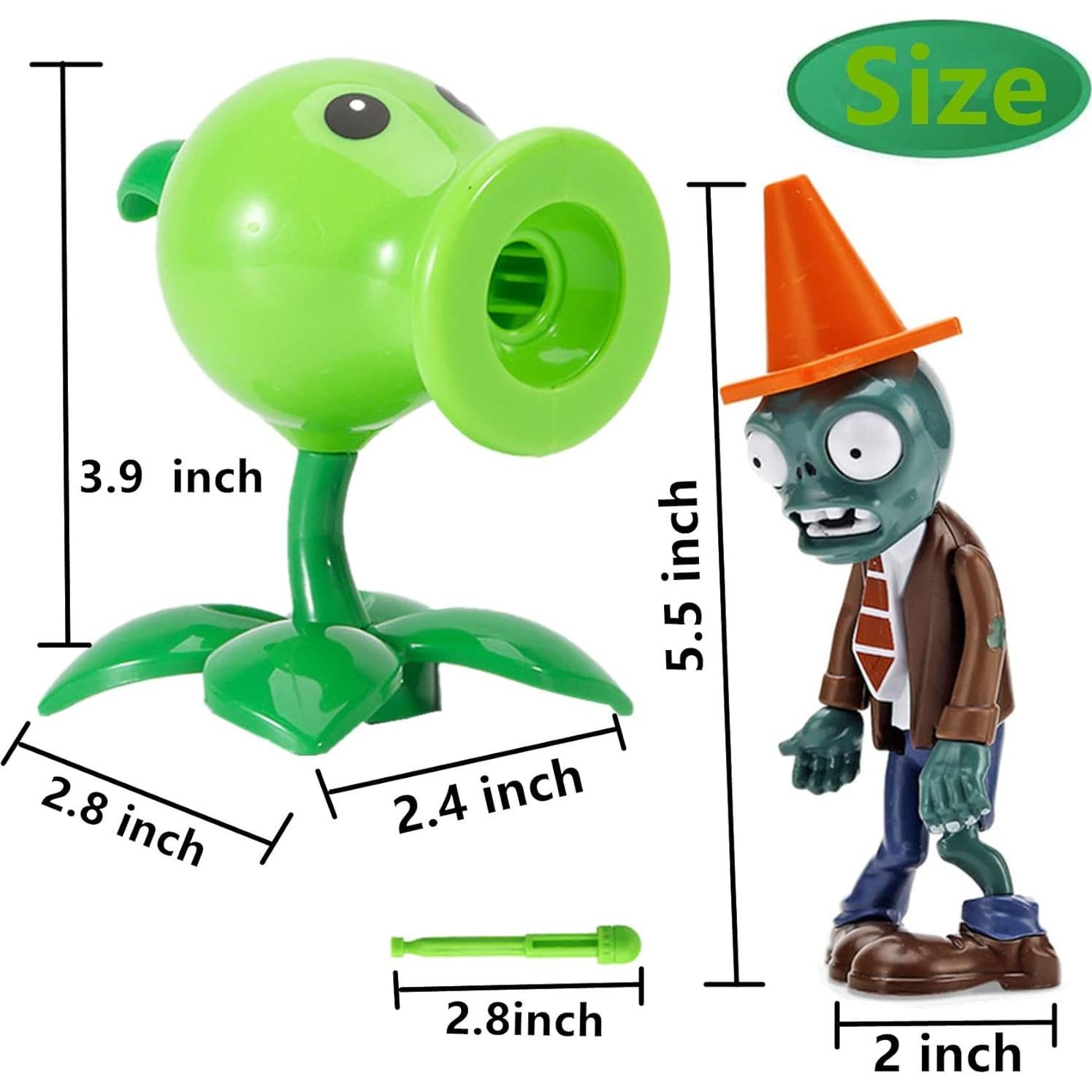 Juguetes de Plantas y Zombies JHESAO 2 Figuras de Acción