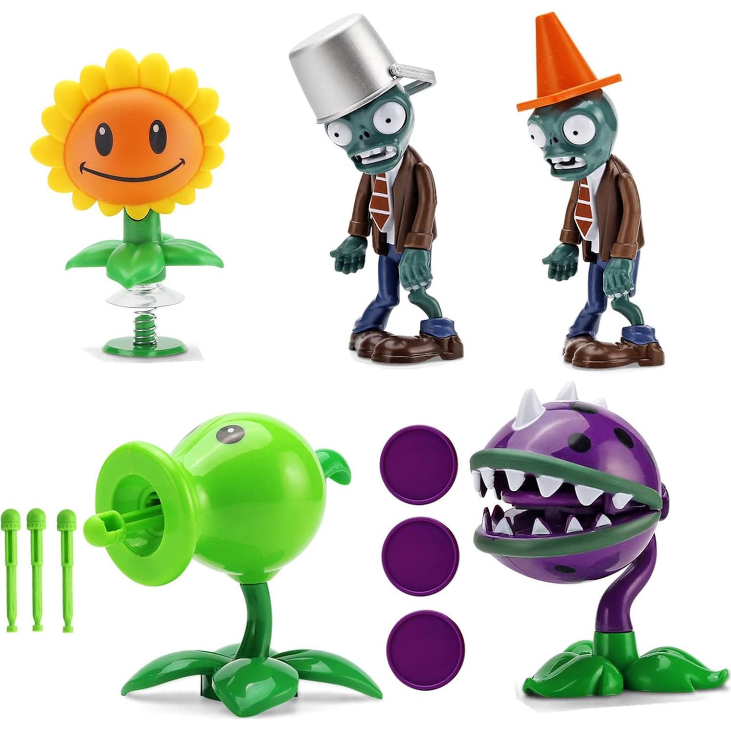 Juguetes de Plantas y Zombies JHESAO 2 Figuras de Acción