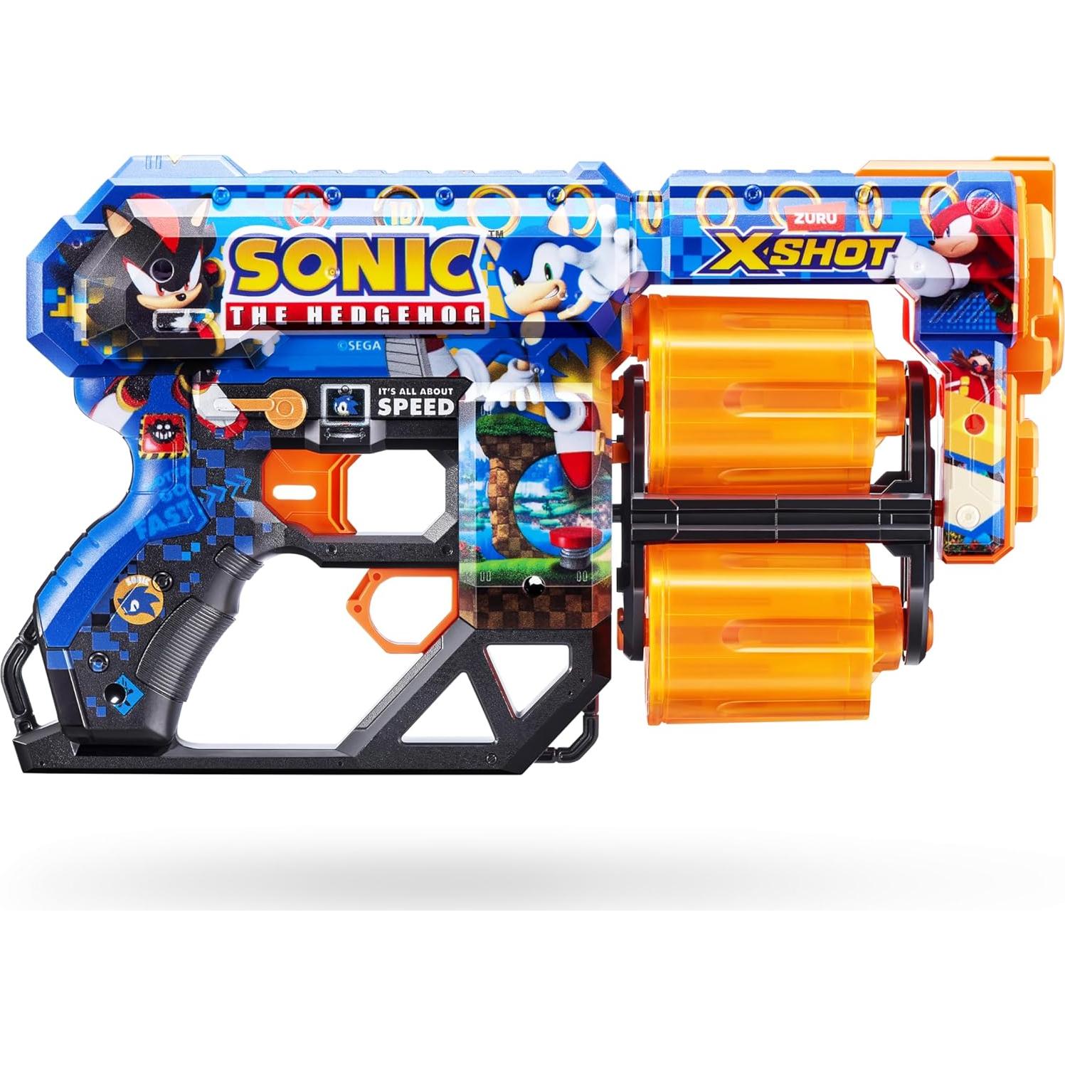 X-Shot Skins Dread Blaster ZURU Sonic 12 Dardos 27m