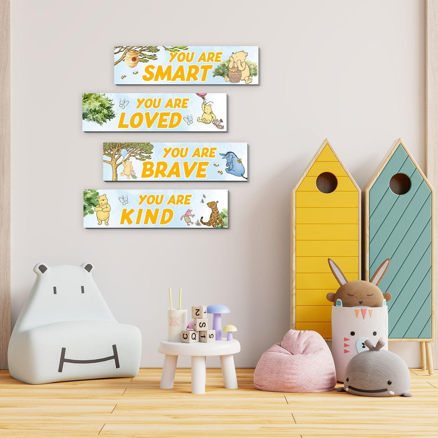 Juego de 4 Decoraciones de Pared Winnie The Pooh - BirtDerr