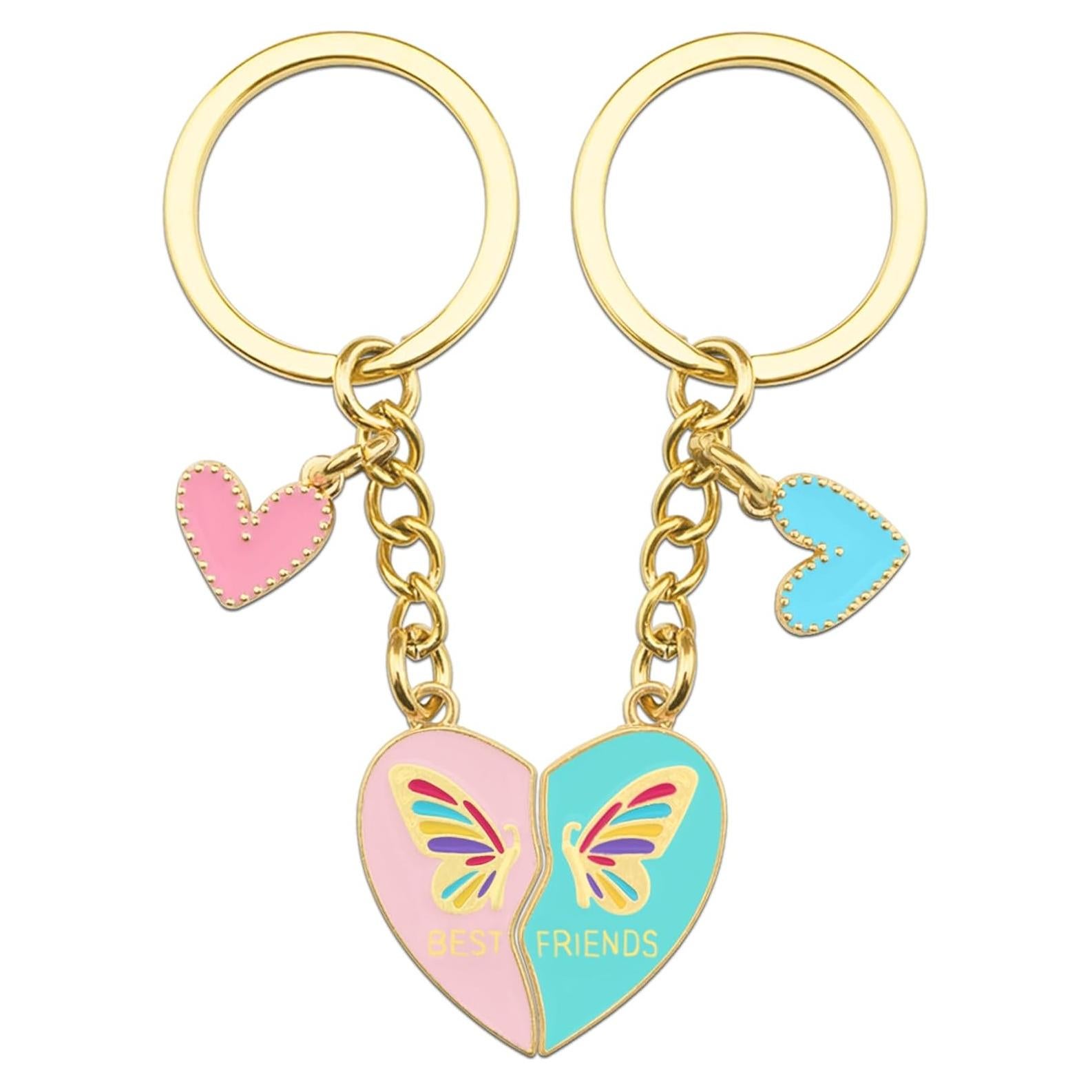 Llaveros de Amistad OEHEDOU para Mejores Amigos - 2 Piezas