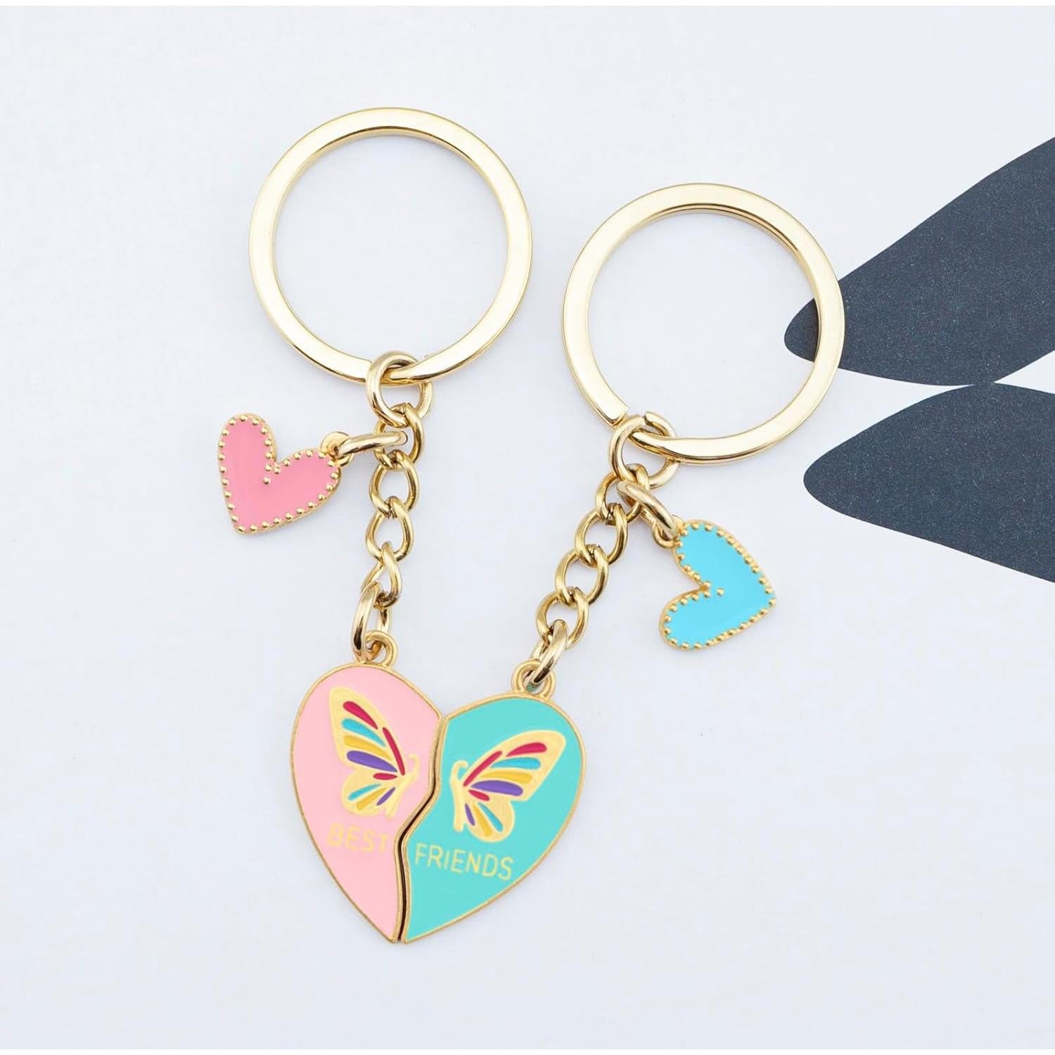 Llaveros de Amistad OEHEDOU para Mejores Amigos - 2 Piezas