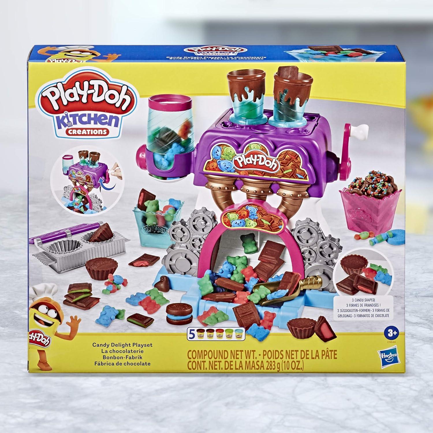 Juego de Cocina Play-Doh Fábrica de Caramelos 5 Latas No Tóxico