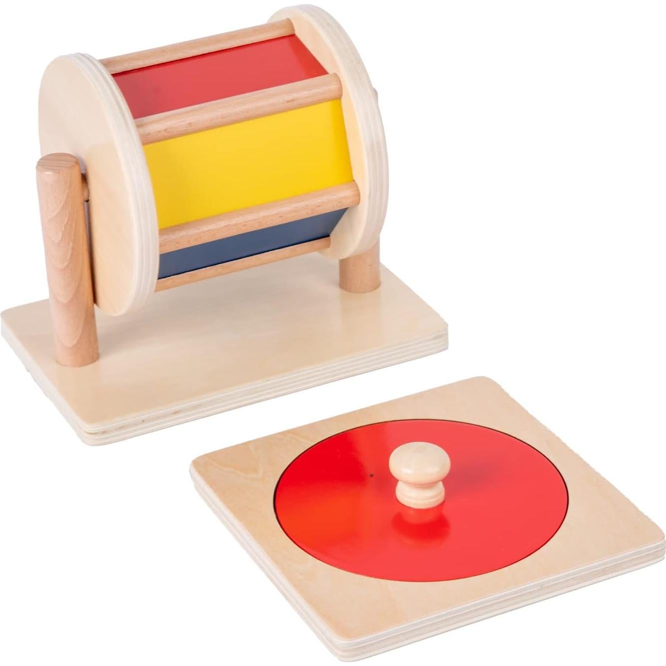 Kit de Juguetes Montessori 2 - Espejo, Rompecabezas y Tambor