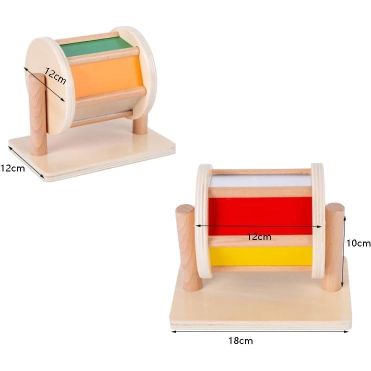 Kit de Juguetes Montessori 2 - Espejo, Rompecabezas y Tambor