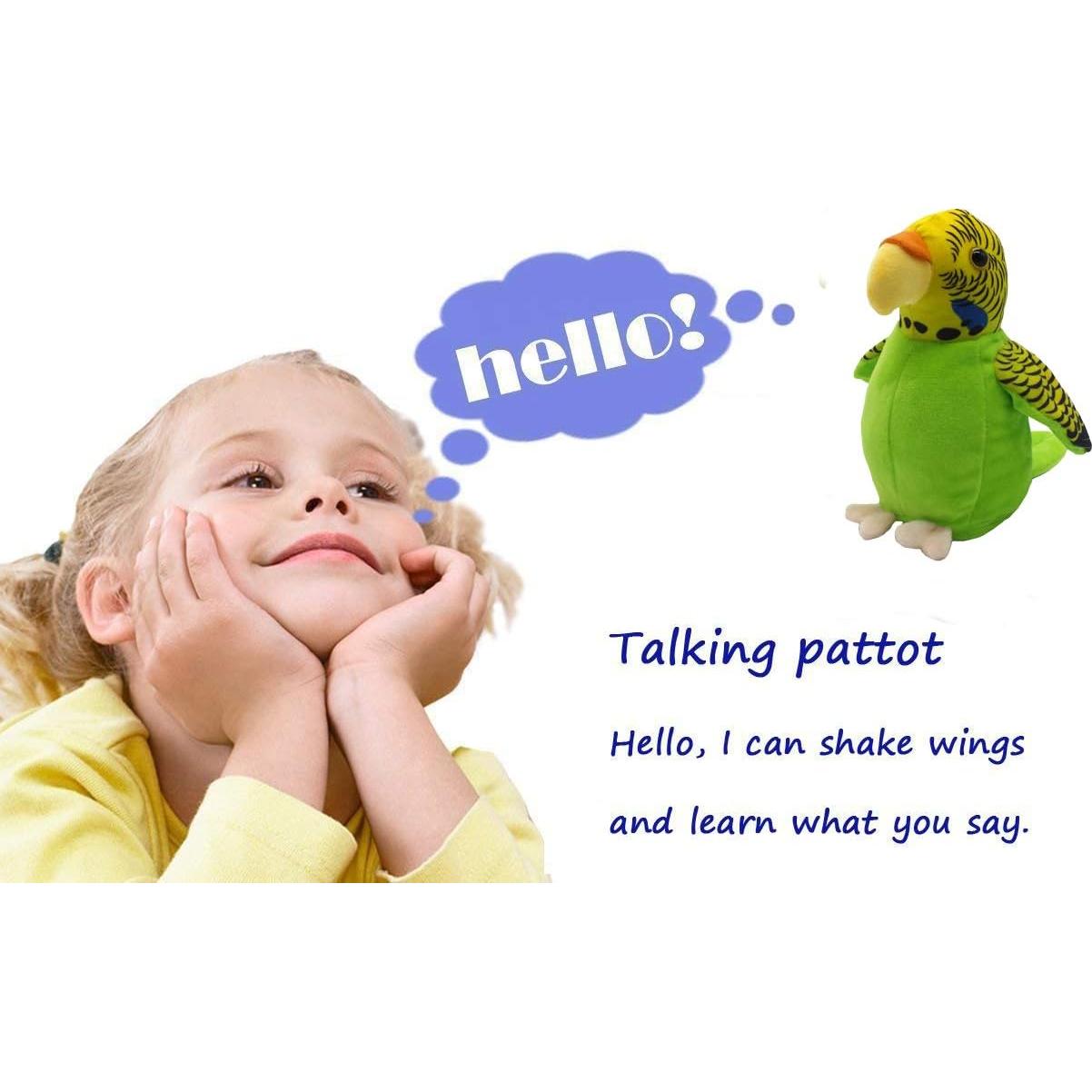 Loro Hablador Electrónico Vincilee Verde 18cm Juguete Divertido