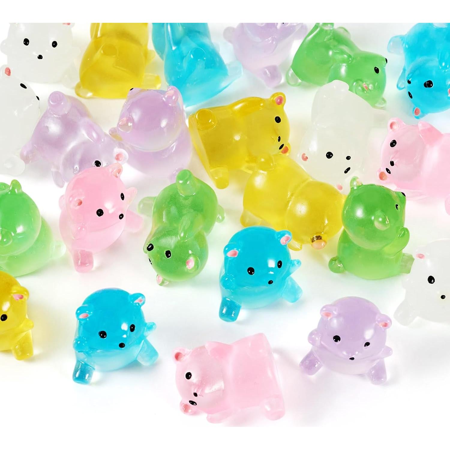 Figuritas de Osos Luminiscentes Beadthoven 24 Pcs Resina