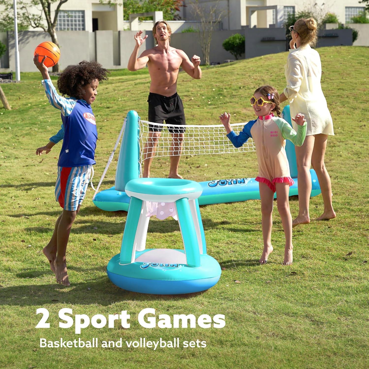 Juego de Flotadores Inflables Joyin para Piscina - Voleibol y Baloncesto