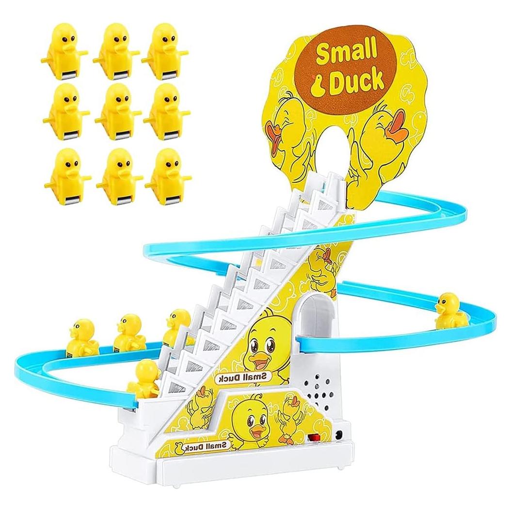 Juguete de Escaleras de Patos Eléctricos JOYGETIN, 27.5x14x24.5cm