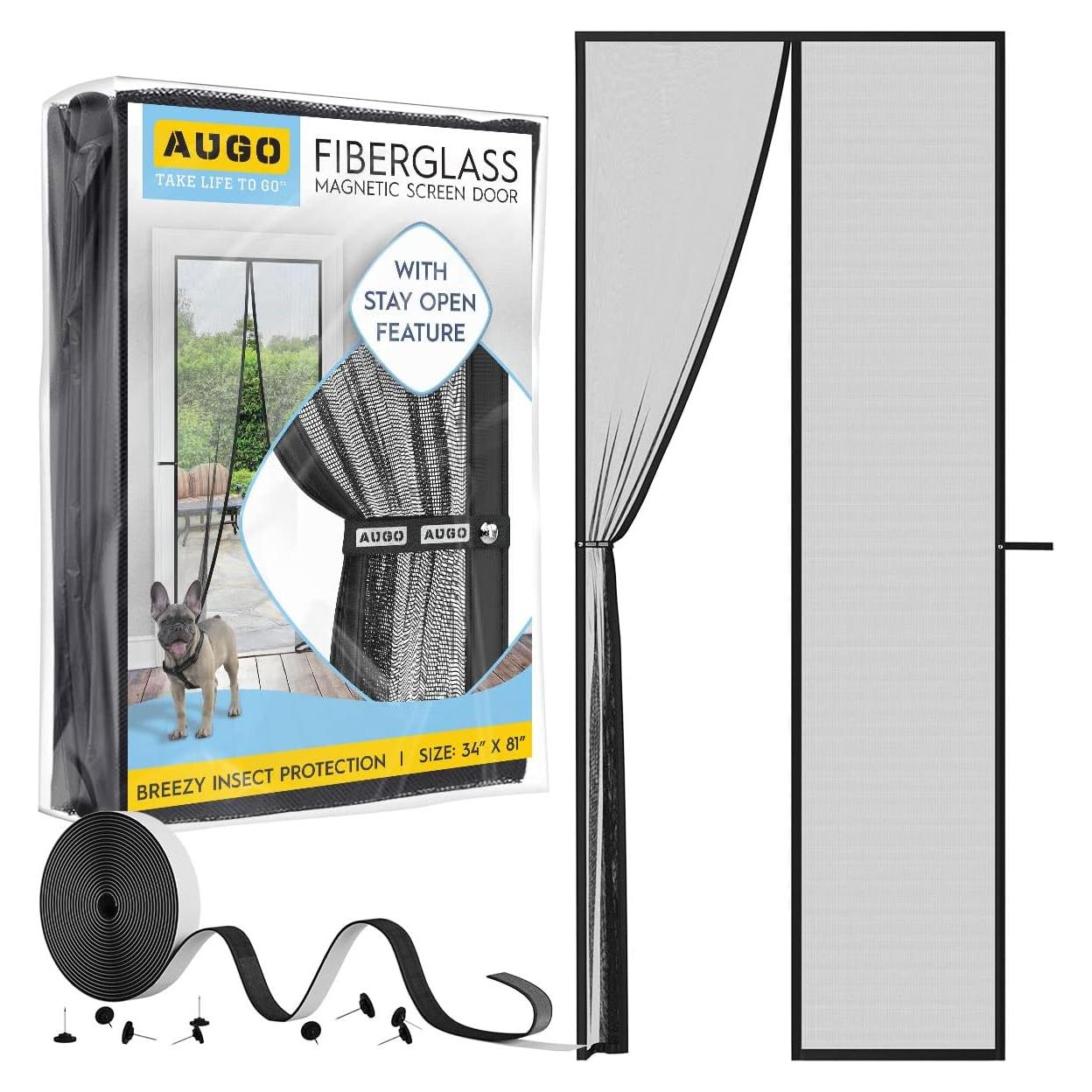 Puerta de Pantalla Magnética AUGO 86x206 cm Resistente