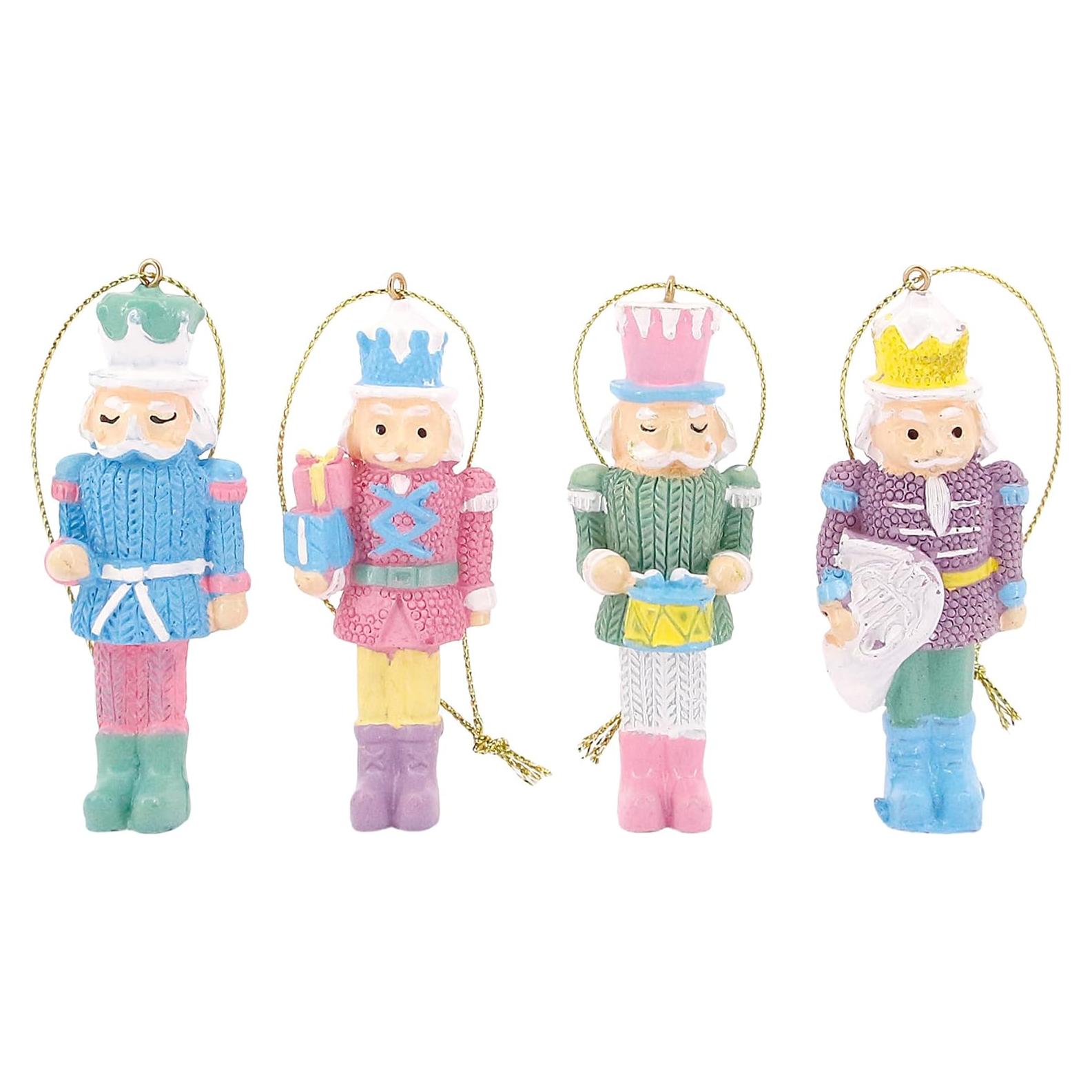 Set 4 Adornos Cascanueces de Madera Naimo 8 cm Colorido