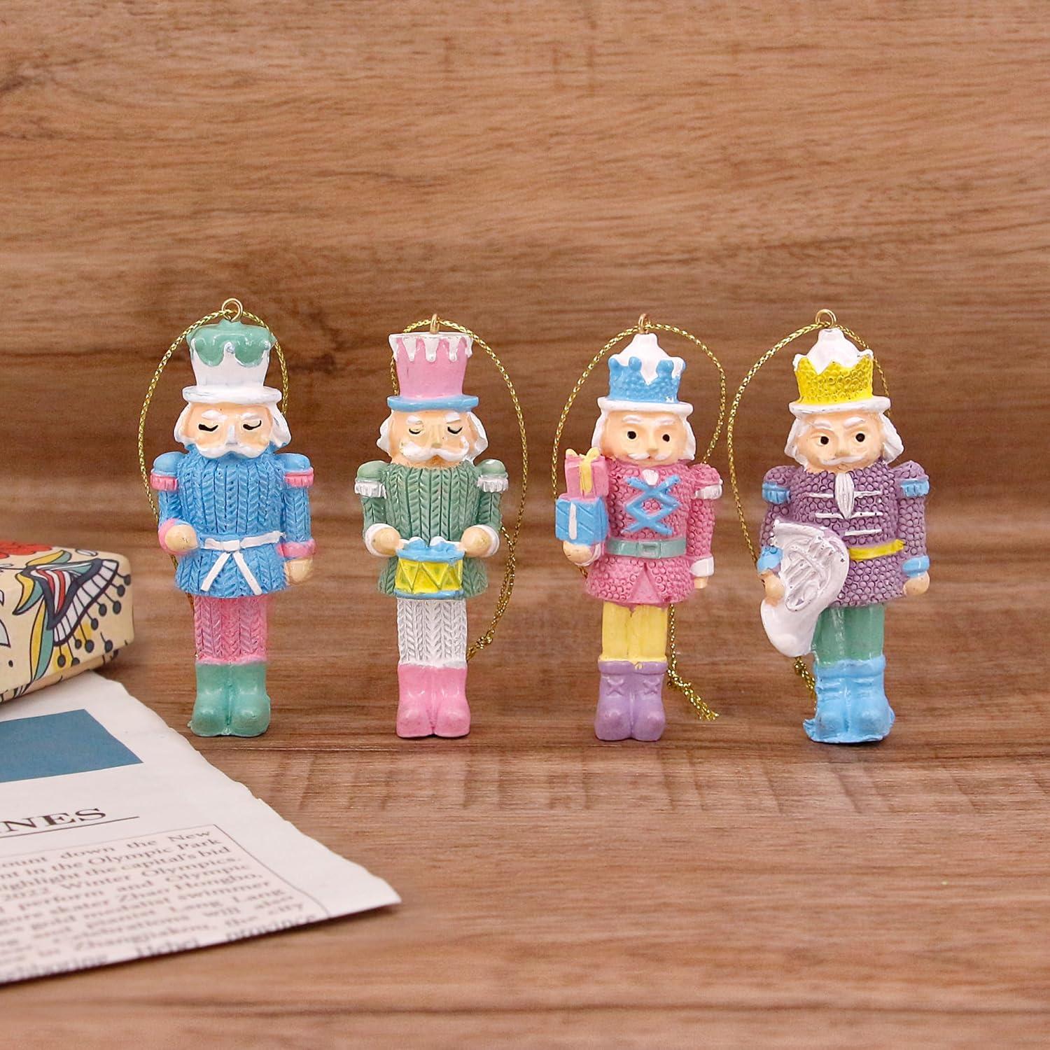 Set 4 Adornos Cascanueces de Madera Naimo 8 cm Colorido