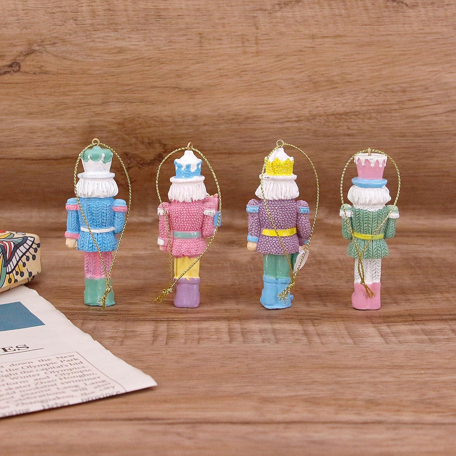 Set 4 Adornos Cascanueces de Madera Naimo 8 cm Colorido