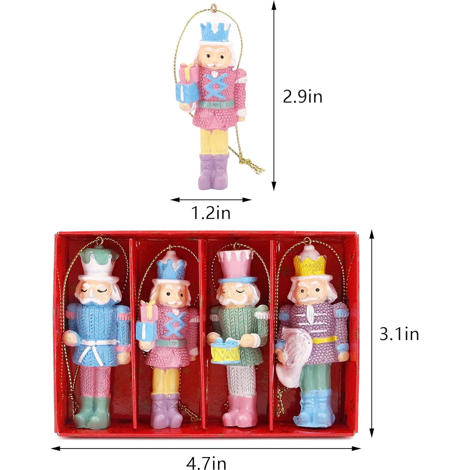 Set 4 Adornos Cascanueces de Madera Naimo 8 cm Colorido