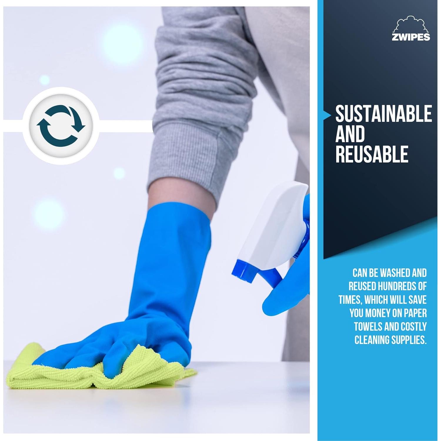 Toallas de Microfibra Zwipes 735 - Paquete de 12 Unidades