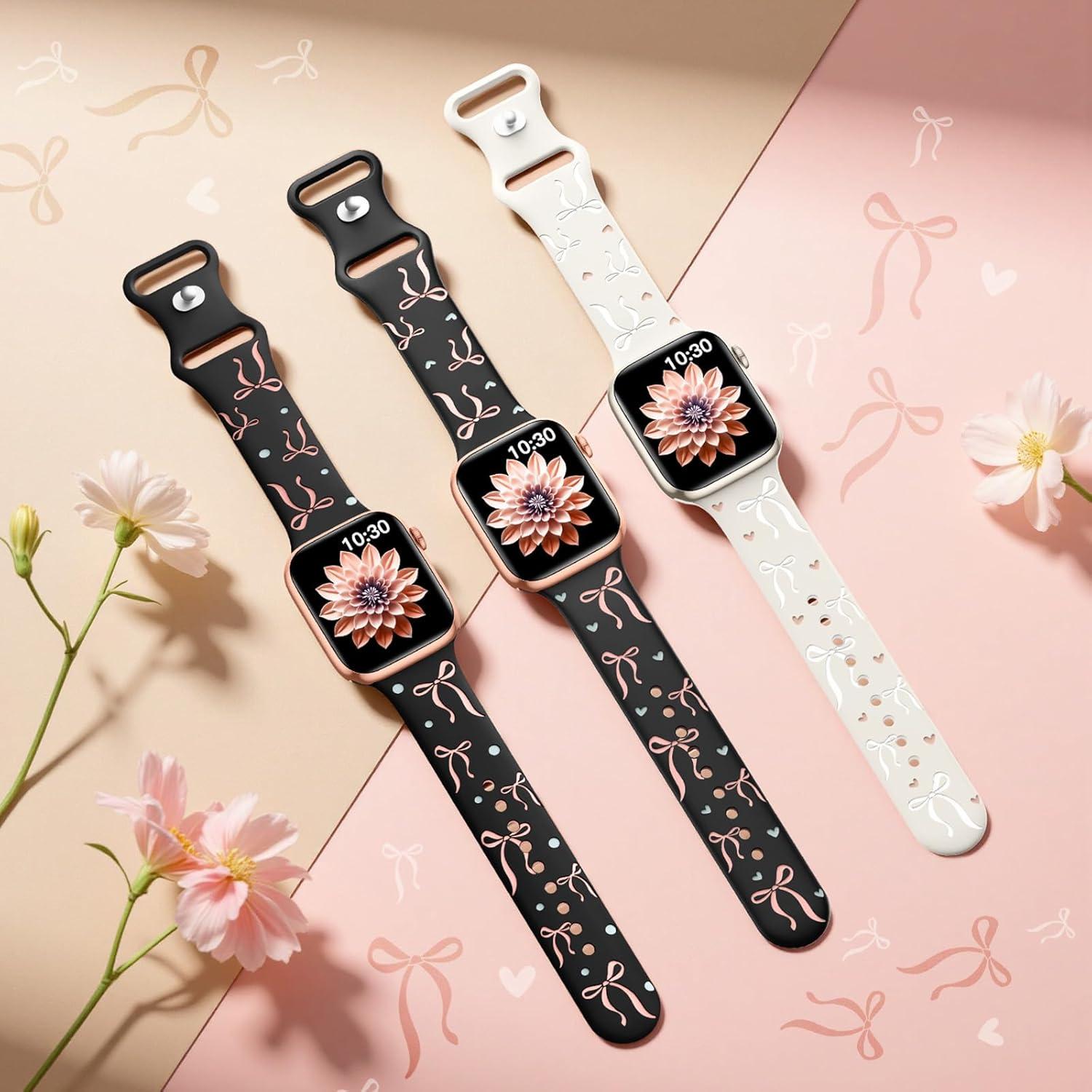 Banda Floral de Silicona SuperNaNa para Apple Watch 38-49mm