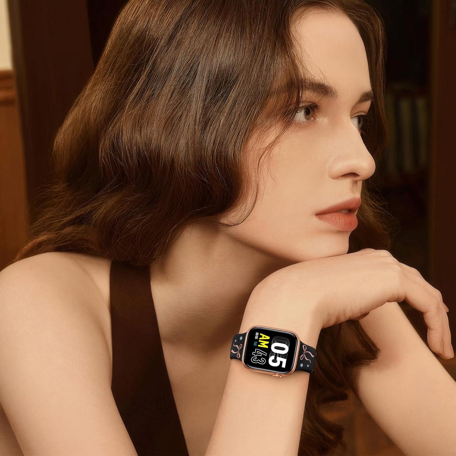 Banda Floral de Silicona SuperNaNa para Apple Watch 38-49mm