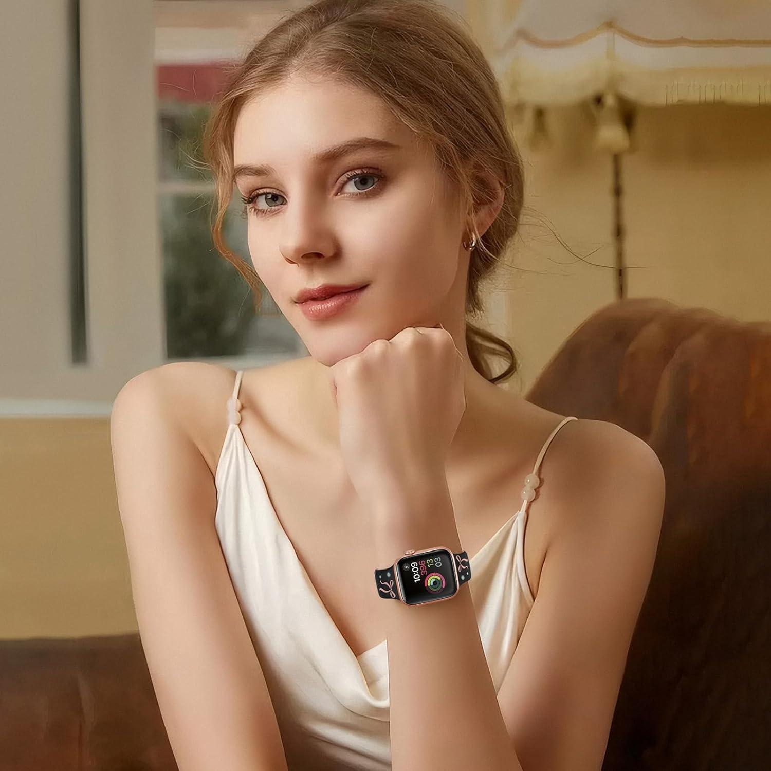 Banda Floral de Silicona SuperNaNa para Apple Watch 38-49mm