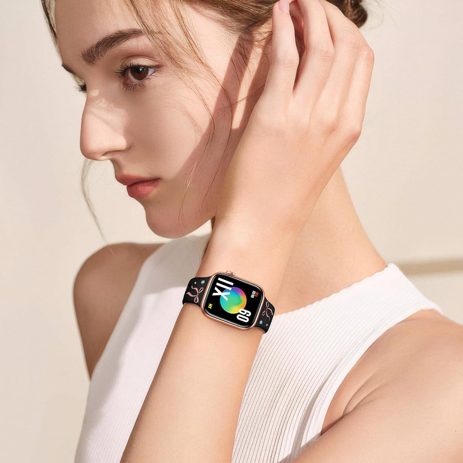 Banda Floral de Silicona SuperNaNa para Apple Watch 38-49mm