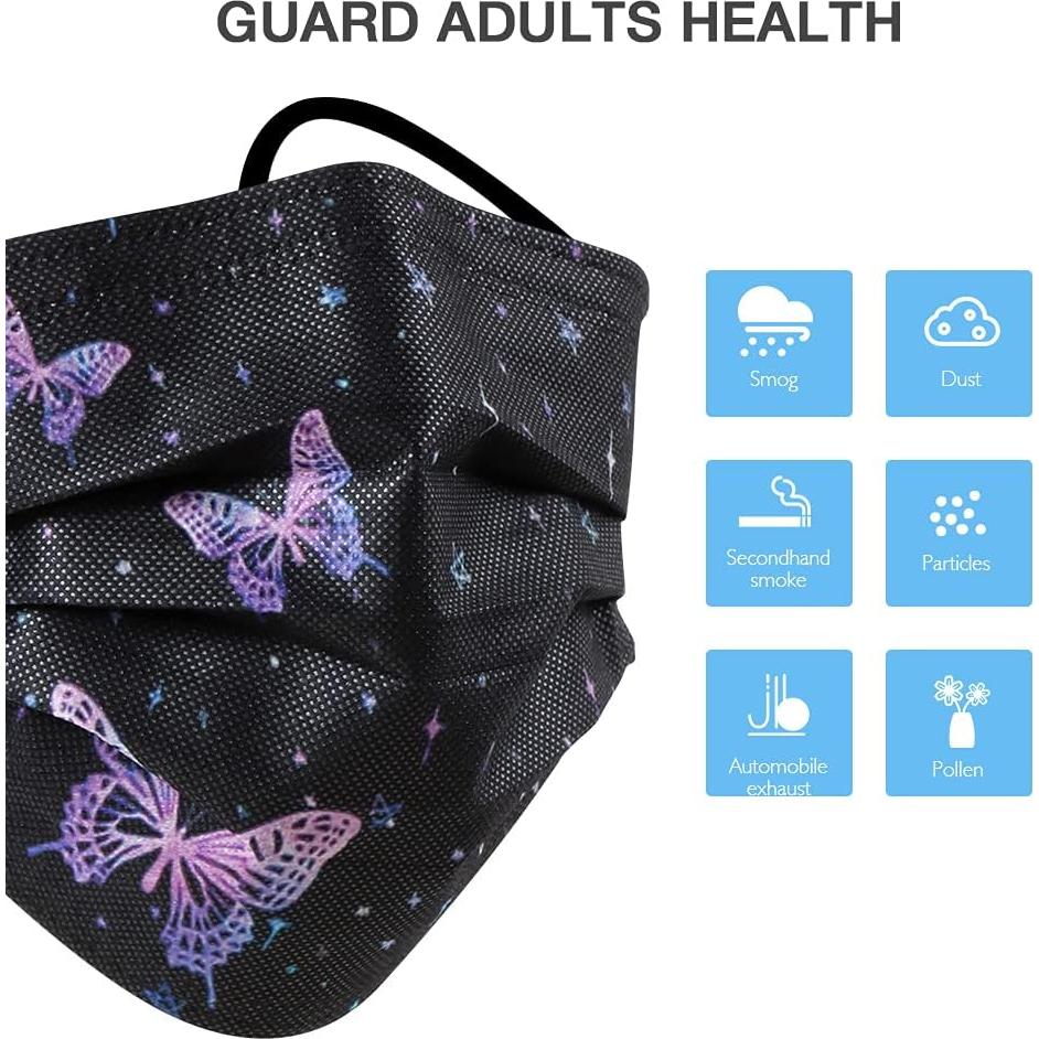 Mascarillas Desechables 3 Capas NVGSN 100 Pcs Adultos Coloridas