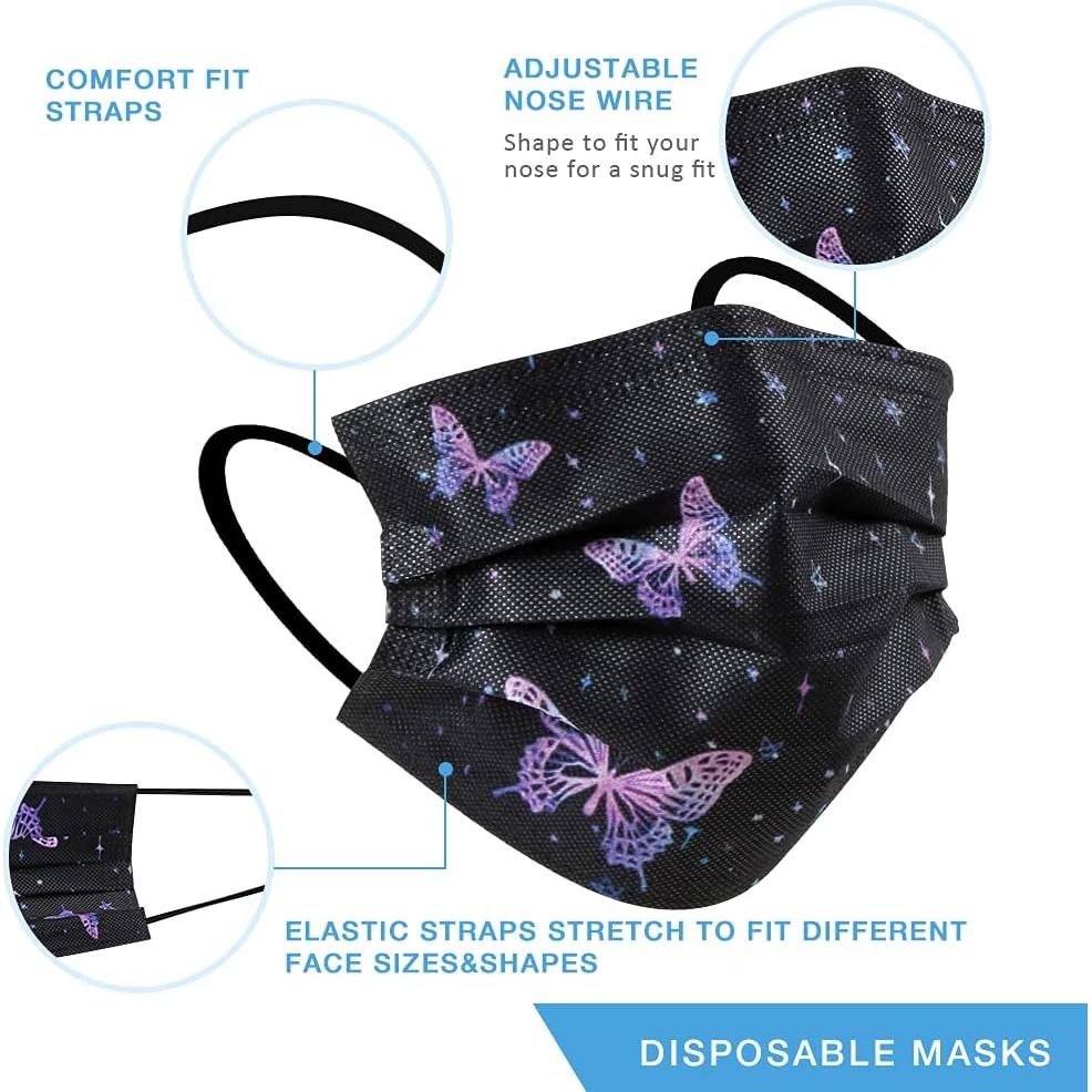 Mascarillas Desechables 3 Capas NVGSN 100 Pcs Adultos Coloridas