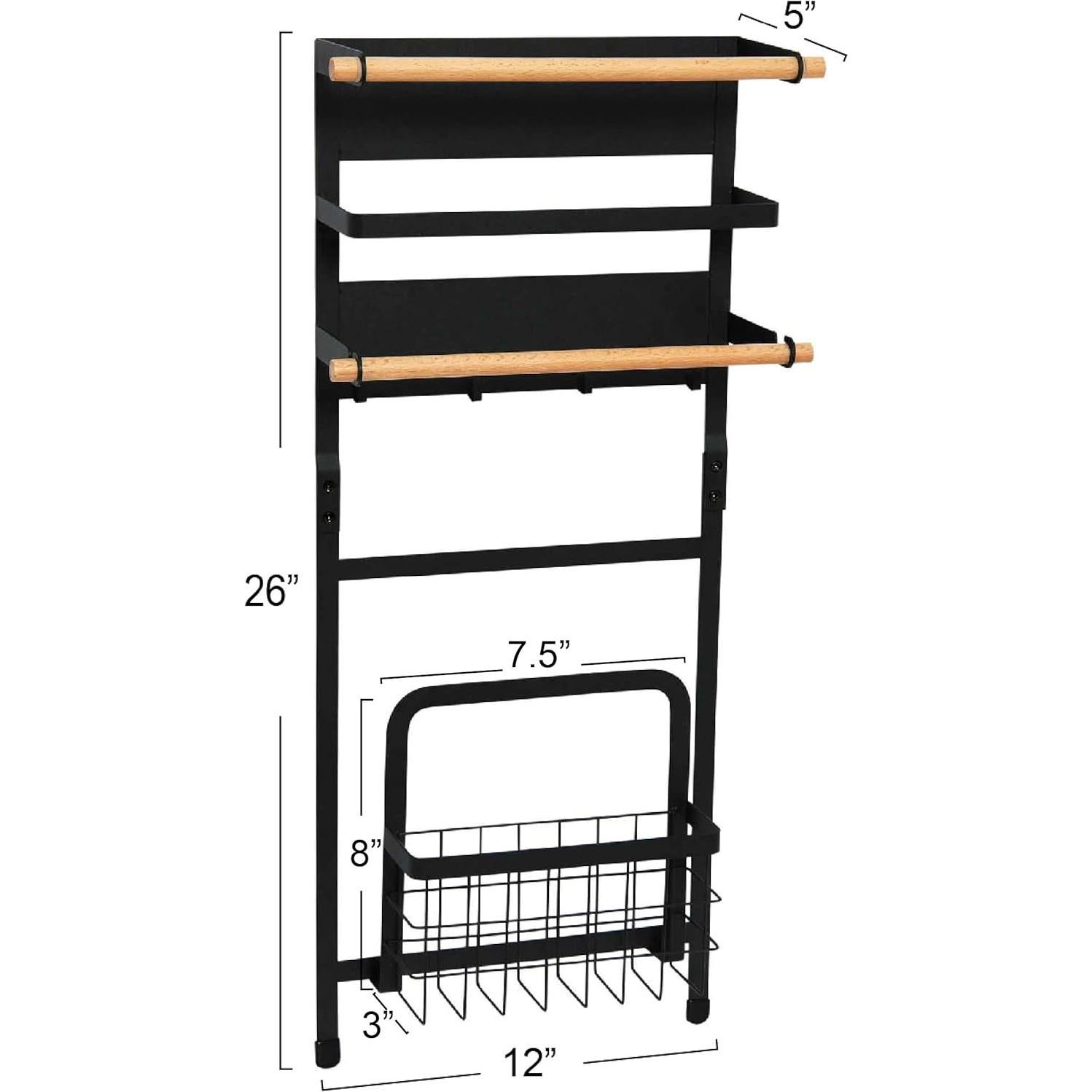 Organizador Magnético de Metal Household Essentials Negro