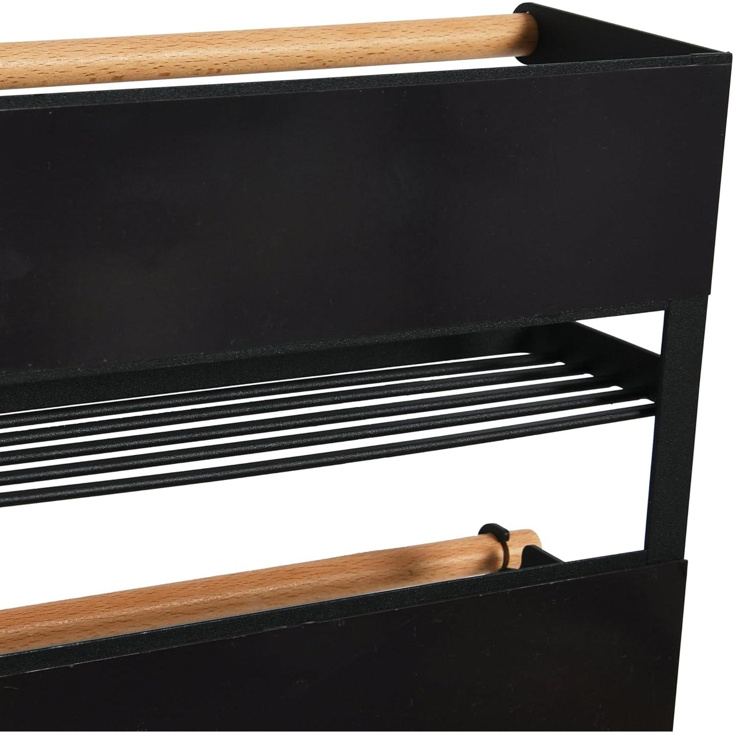 Organizador Magnético de Metal Household Essentials Negro