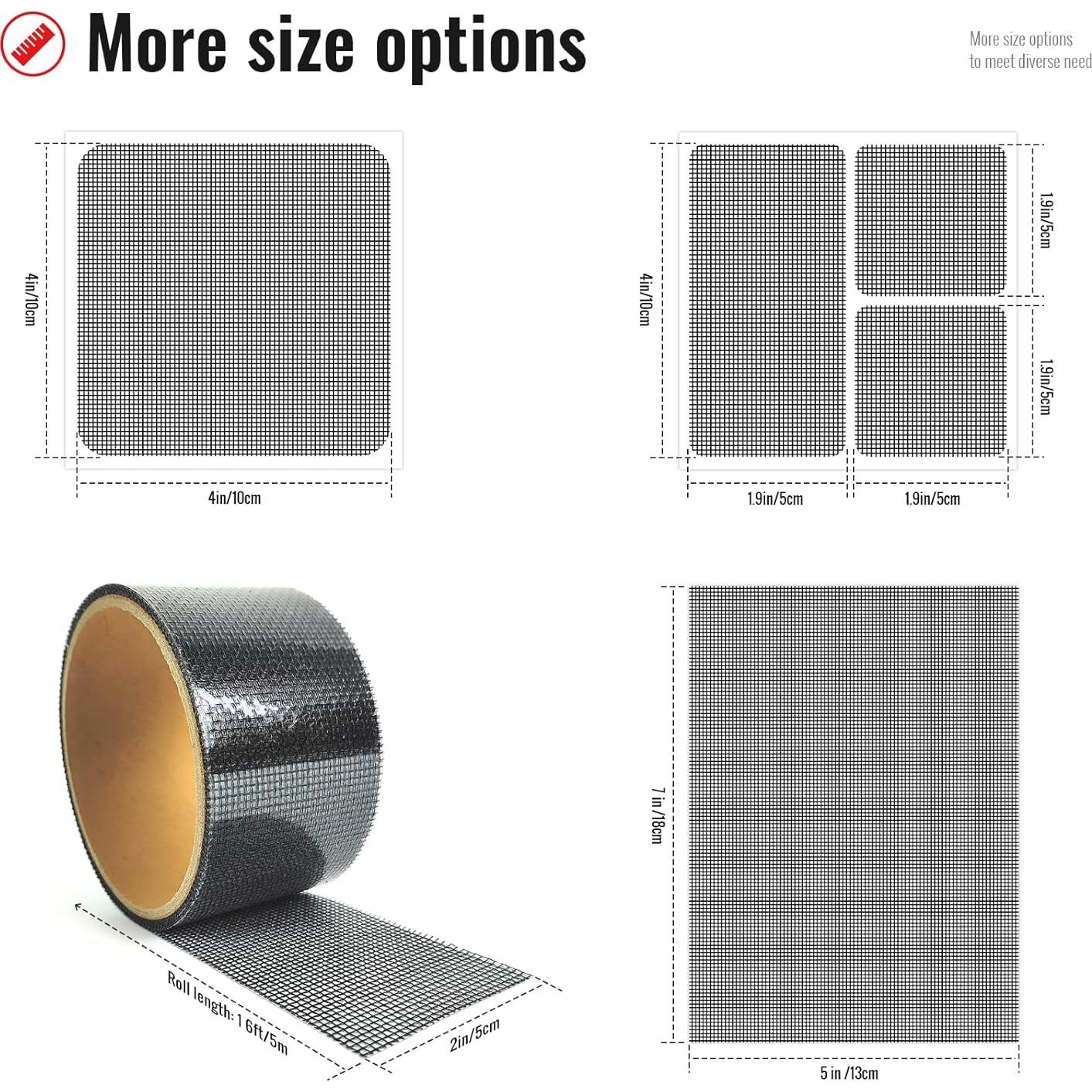 Parche de Reparación de Pantalla Matenf 18x13cm Negro 6 Piezas