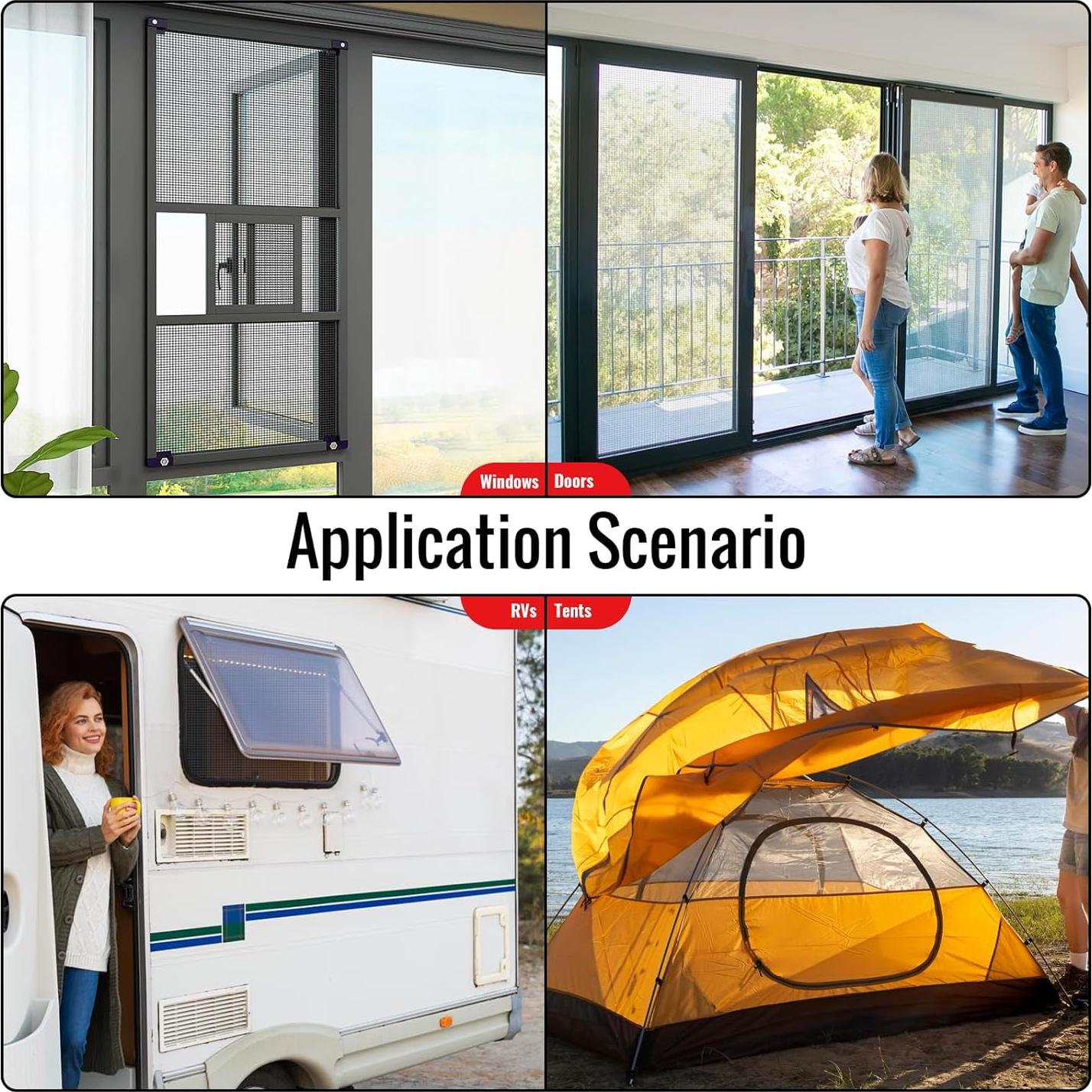 Parche de Reparación de Pantalla Matenf 18x13cm Negro 6 Piezas