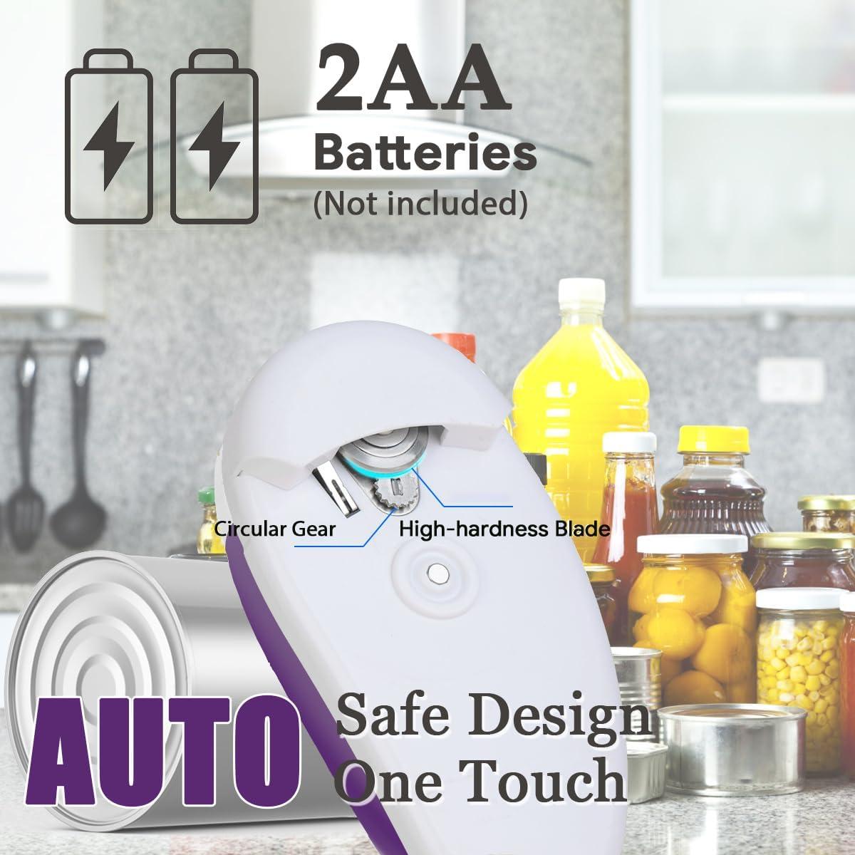 Abrelatas Eléctrico Automático AQUOX Púrpura 198g