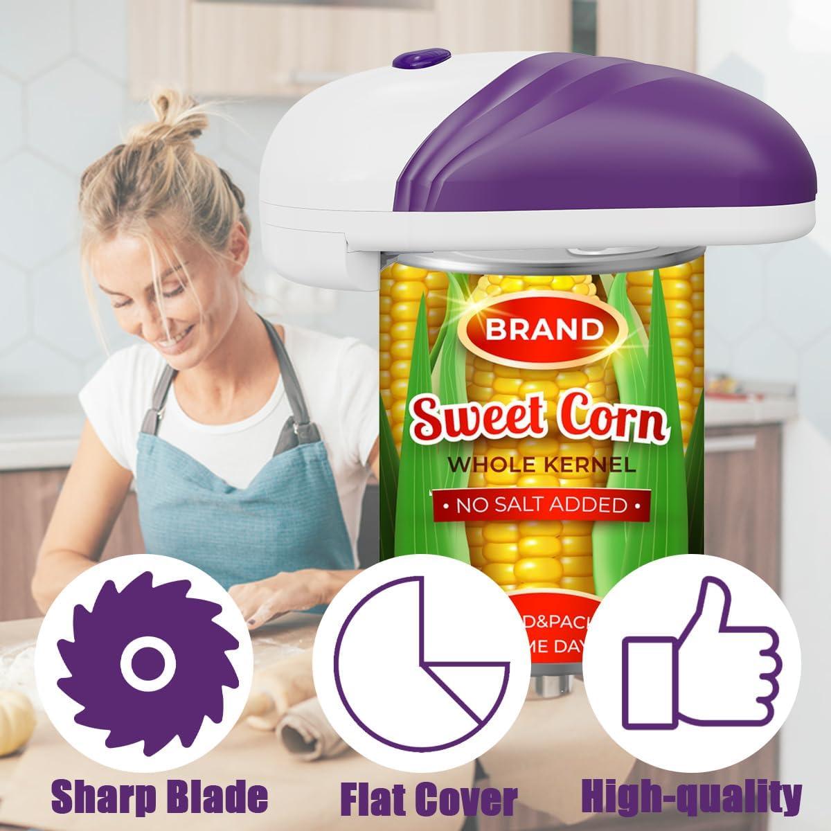 Abrelatas Eléctrico Automático AQUOX Púrpura 198g