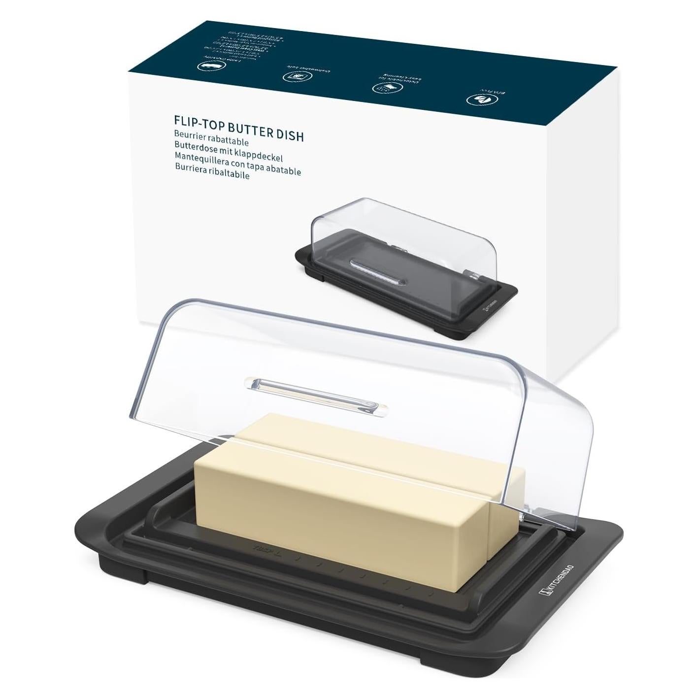 Plato de Mantequilla Hermético KITCHENDAO con Tapa Abatible