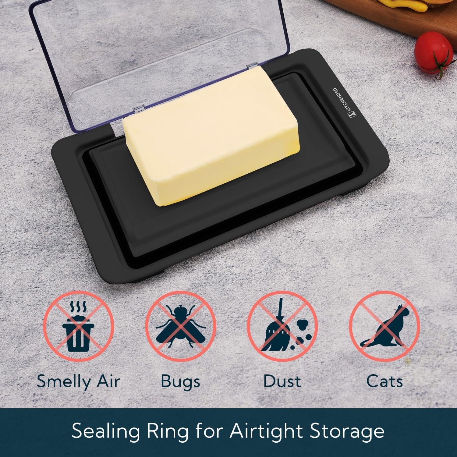 Plato de Mantequilla Hermético KITCHENDAO con Tapa Abatible