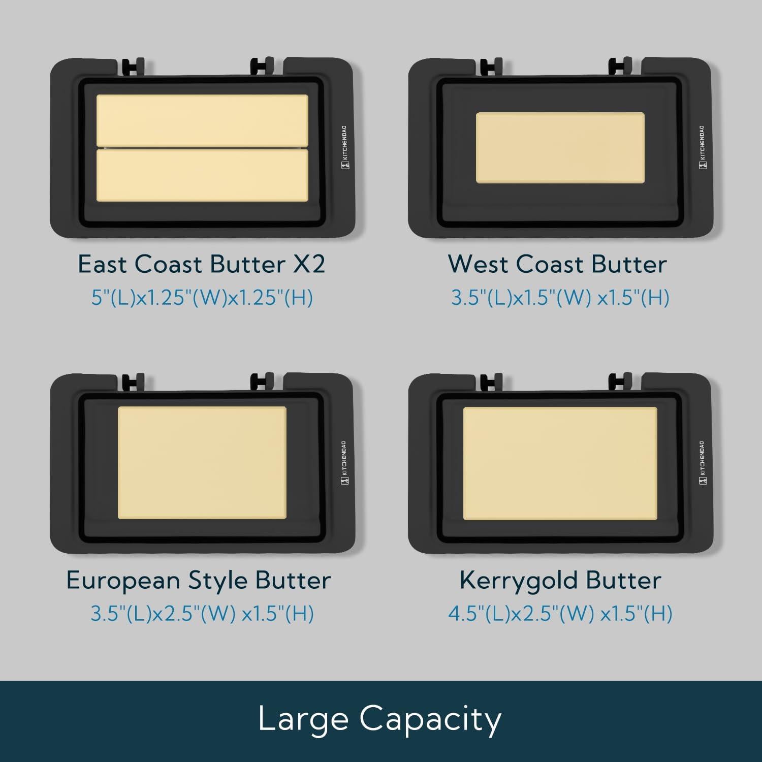 Plato de Mantequilla Hermético KITCHENDAO con Tapa Abatible