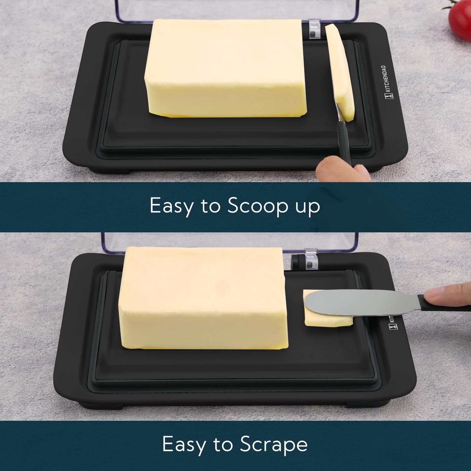 Plato de Mantequilla Hermético KITCHENDAO con Tapa Abatible